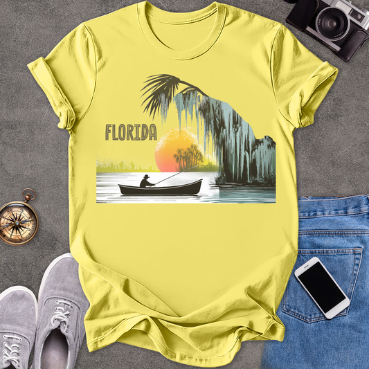 Florida - Fishing in the Everglades | Unisex Softstyle T-Shirt | Travel Lover Tee