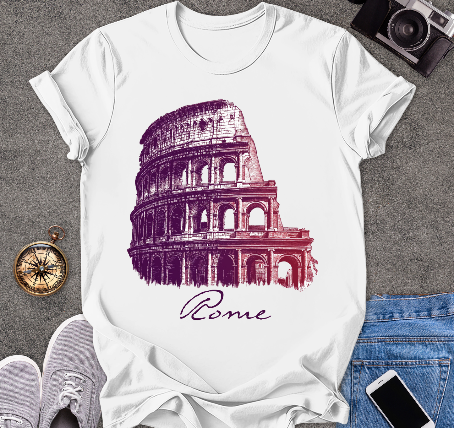 Rome Italy - The Colosseum | Unisex Softstyle T-Shirt | Travel Lover Tee