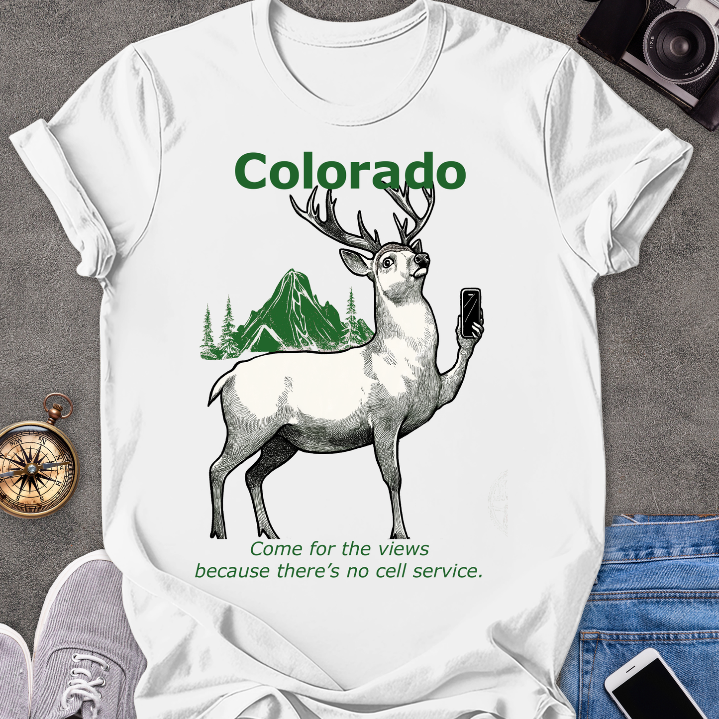 Colorado - Come for the Views Because There's No Cell Service | Unisex Softstyle T-Shirt | Adventure Lover Tee