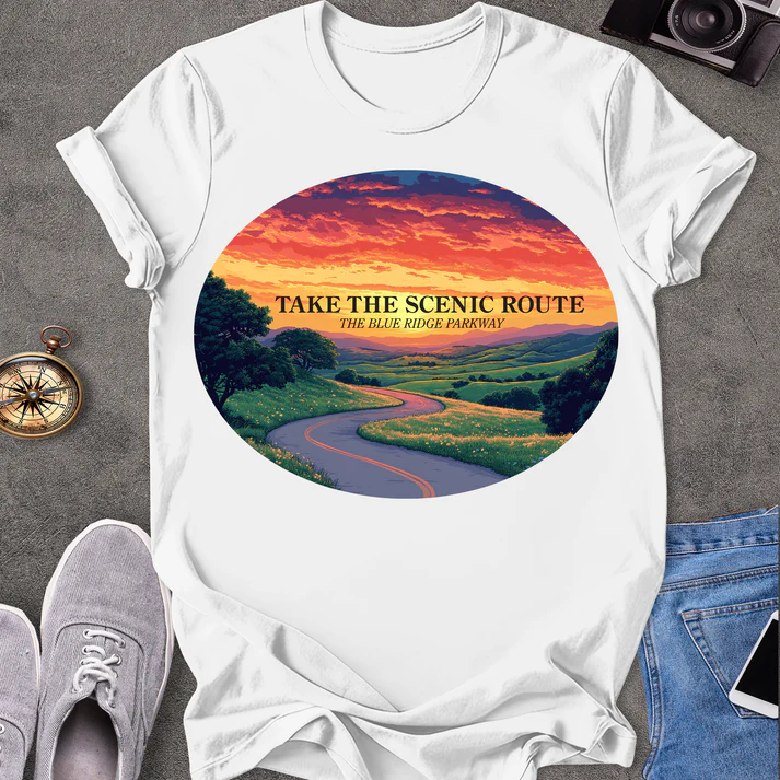 Take The Scenic Route - The Blue Ridge Parkway T-Shirt