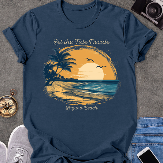 Let The Tide Decide - Laguna Beach | Unisex Softstyle T-Shirt | Beach Lover Tee