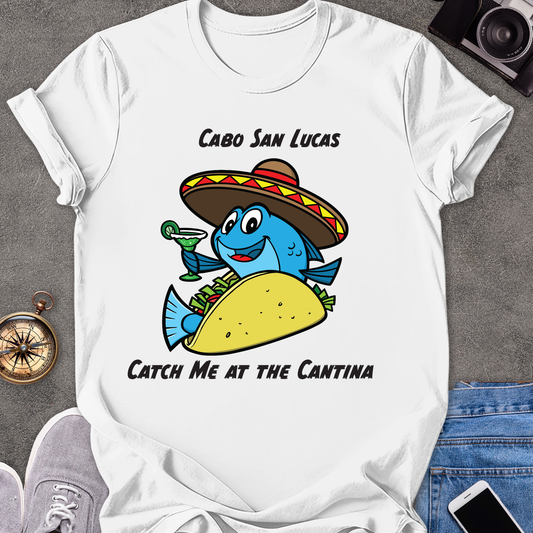 Cabo San Lucas-Catch Me At The Cantina | Unisex Softstyle T-Shirt | Mexico Travel Tee