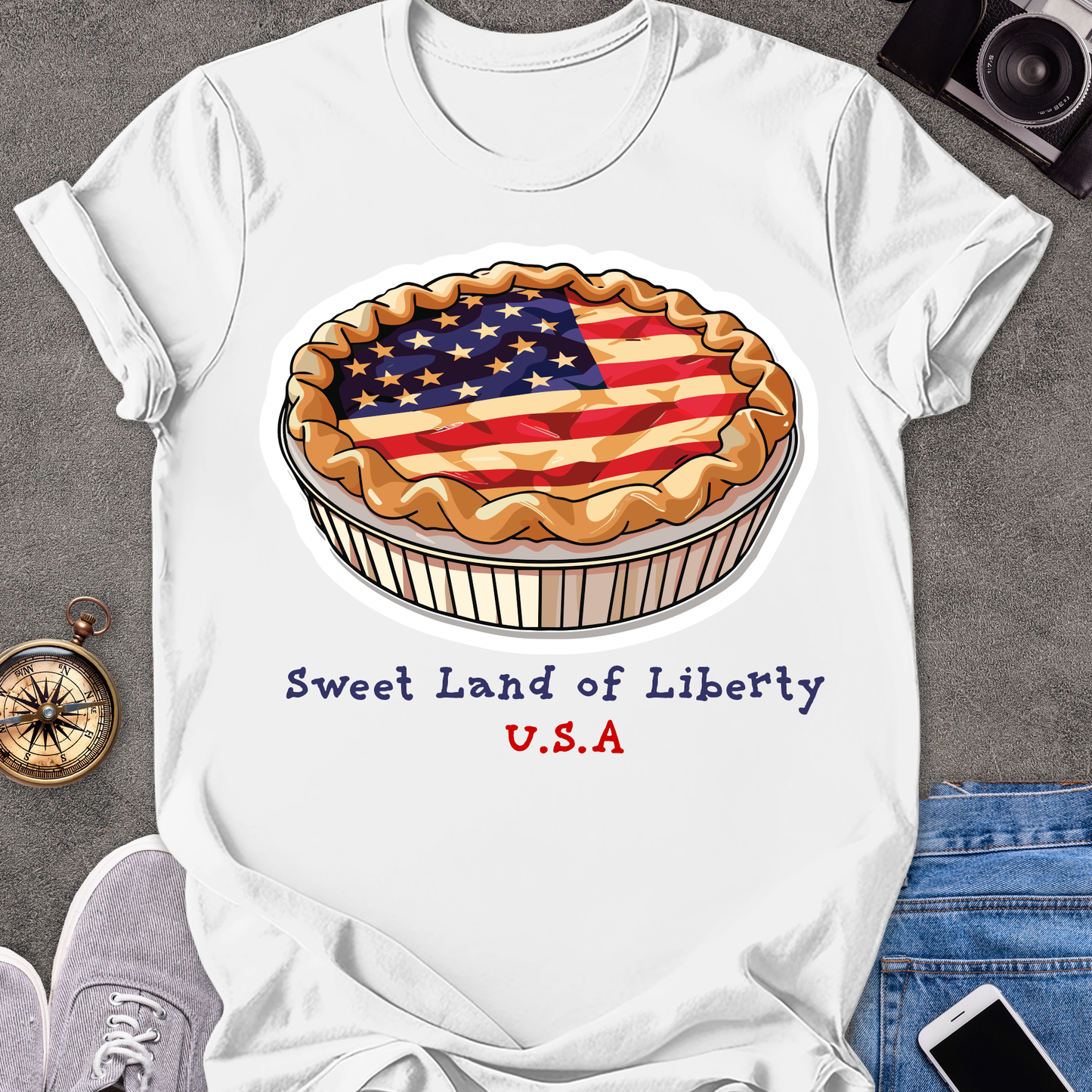 Sweet Land of Liberty - USA | Unisex Softstyle T-Shirt | USA Travel Tee