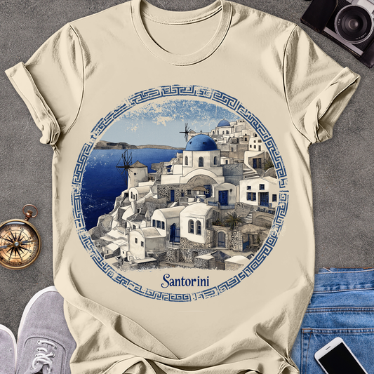 Santorini| Unisex Softstyle T-Shirt | Greece Travel Tee