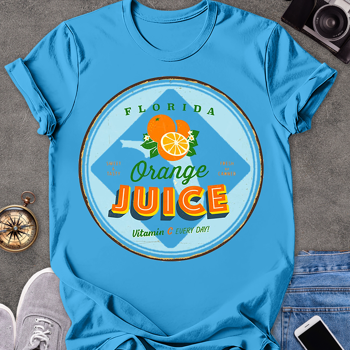 Florida Orange Juice, Vitamin C Everyday, Sweet & Tasty, Fresh Or Canned | Unisex Softstyle T-Shirt | Florida Travel Tee