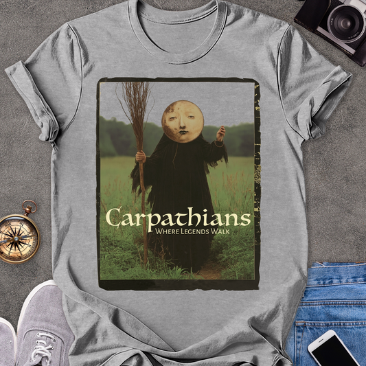 Carpathians, Where Legends Walk | Softstyle T-Shirt | Vintage Romanian Pagan Travel Tee