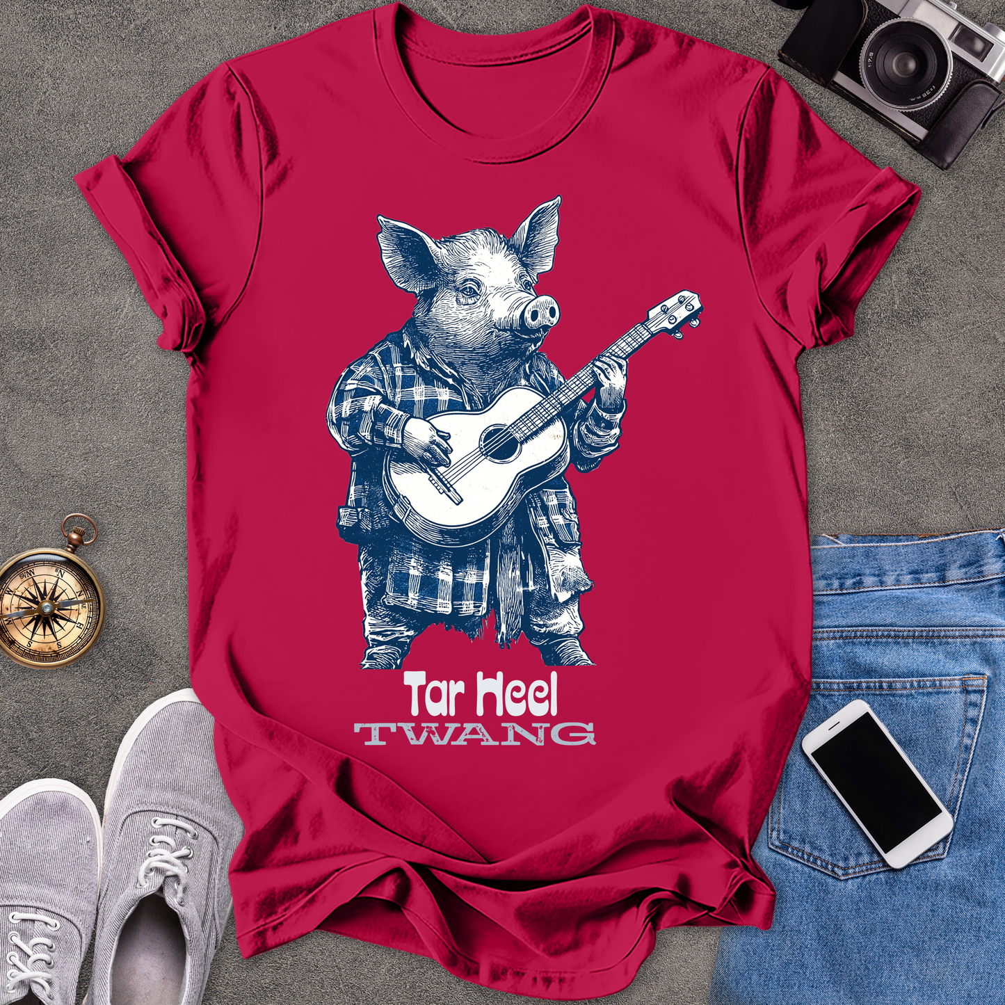 Tar Heel Twang | Unisex Softstyle T-Shirt | Fun and Casual Music Lover Tee