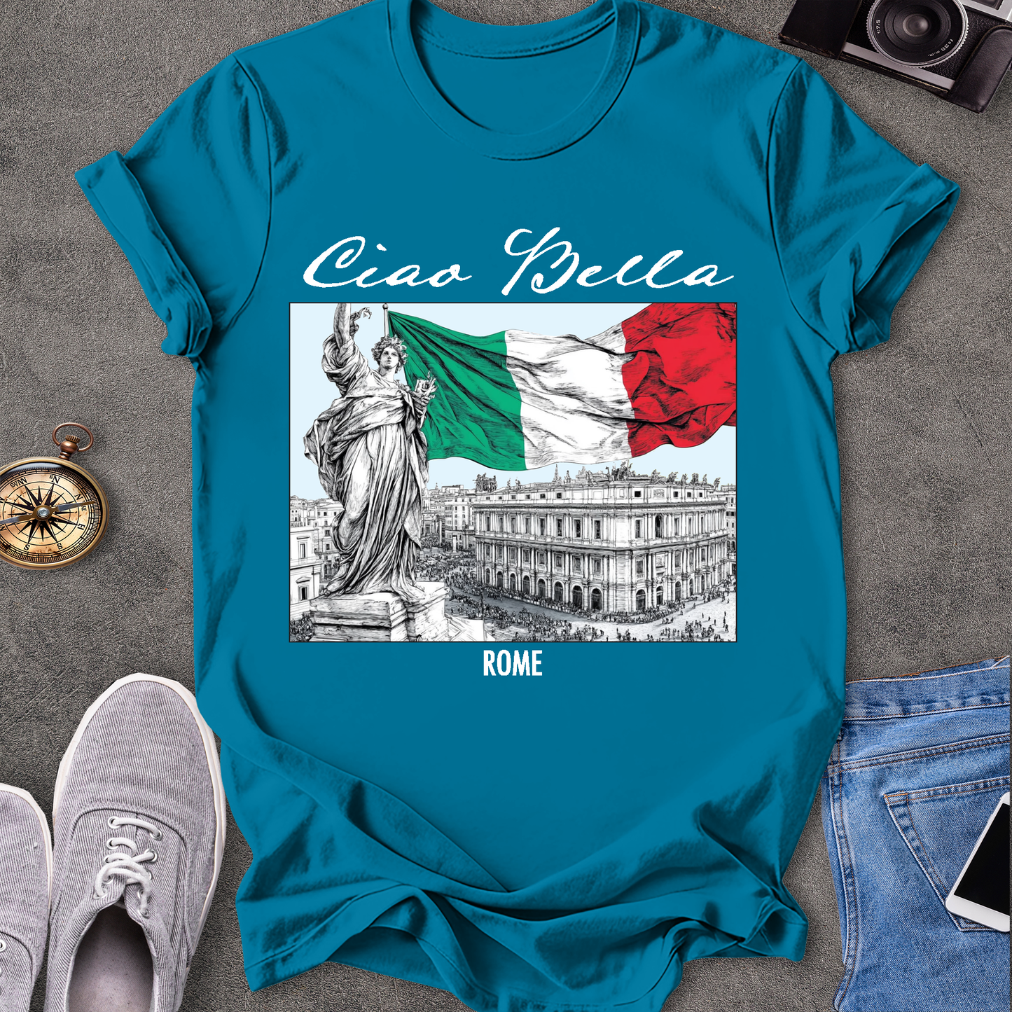 Ciao Bella - Rome Italian Flag T-Shirt