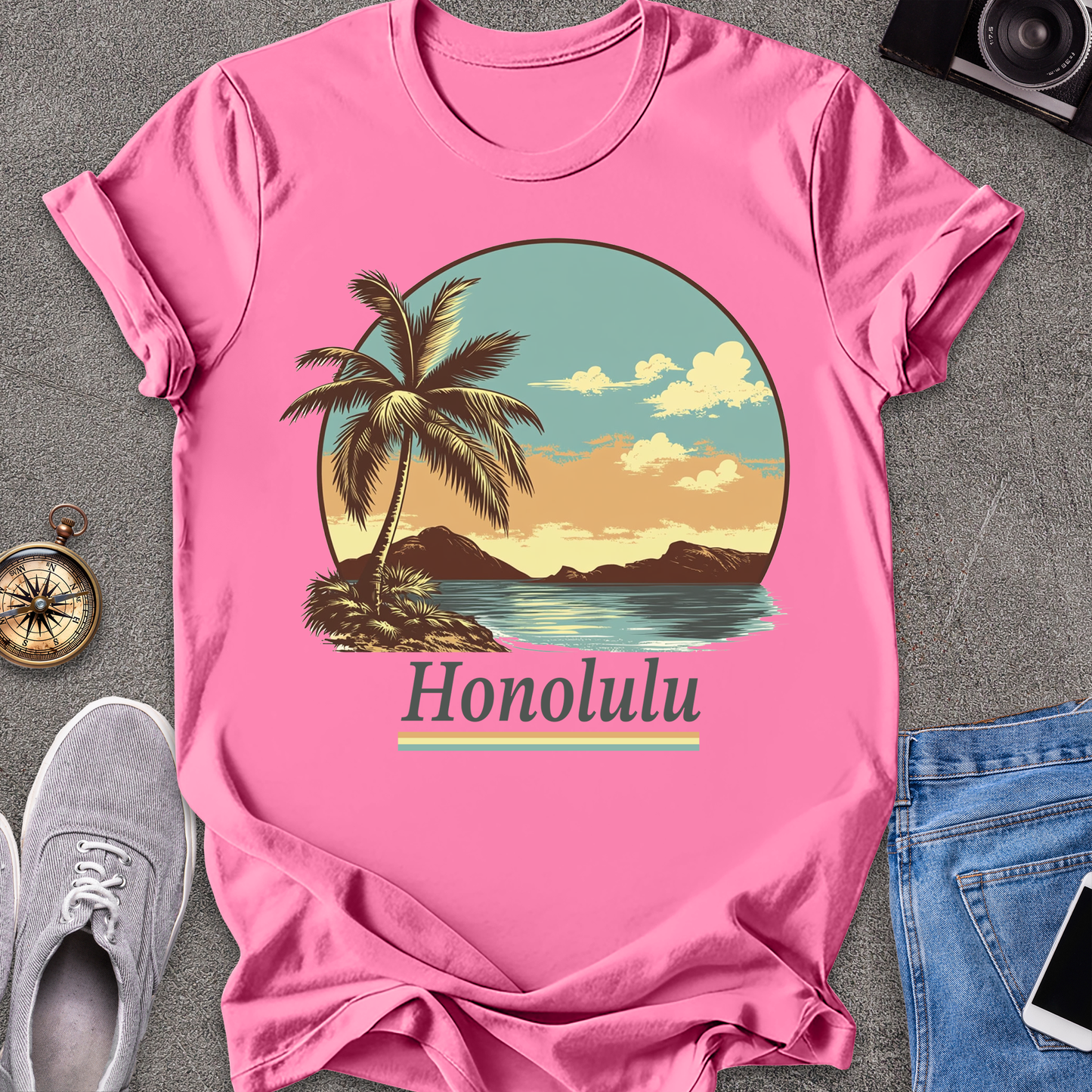 Retro Honolulu Hawaii T-Shirt