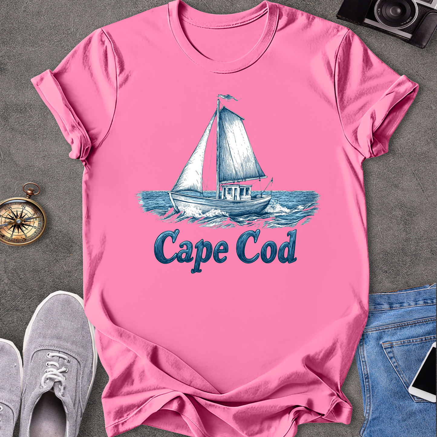 Cape Cod Sail Boat T-Shirt