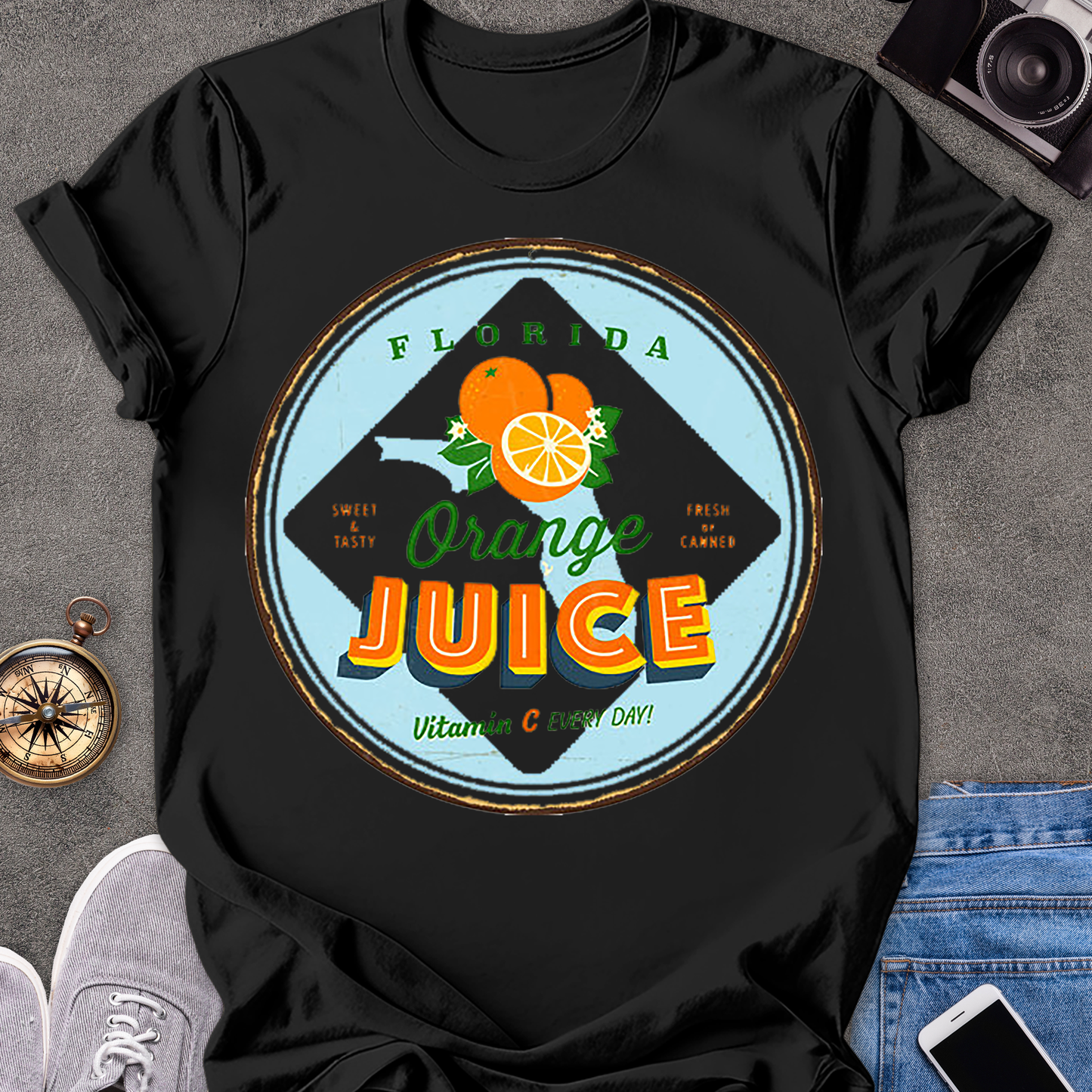 Florida Orange Juice, Vitamin C Everyday, Sweet & Tasty, Fresh Or Canned | Unisex Softstyle T-Shirt | Florida Travel Tee