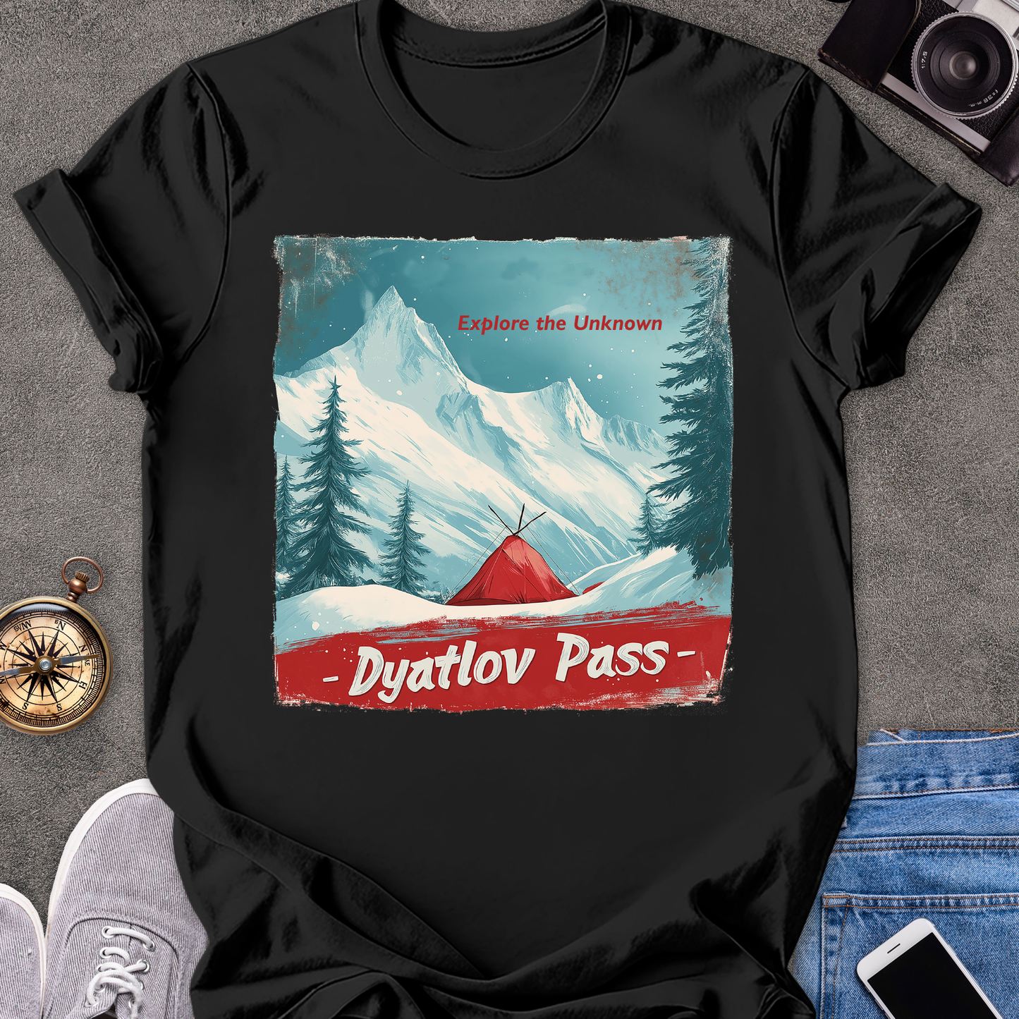 Dyatlov Pass - Explore the Unknown | Unisex Softstyle T-Shirt | Russia Hiking Travel Tee
