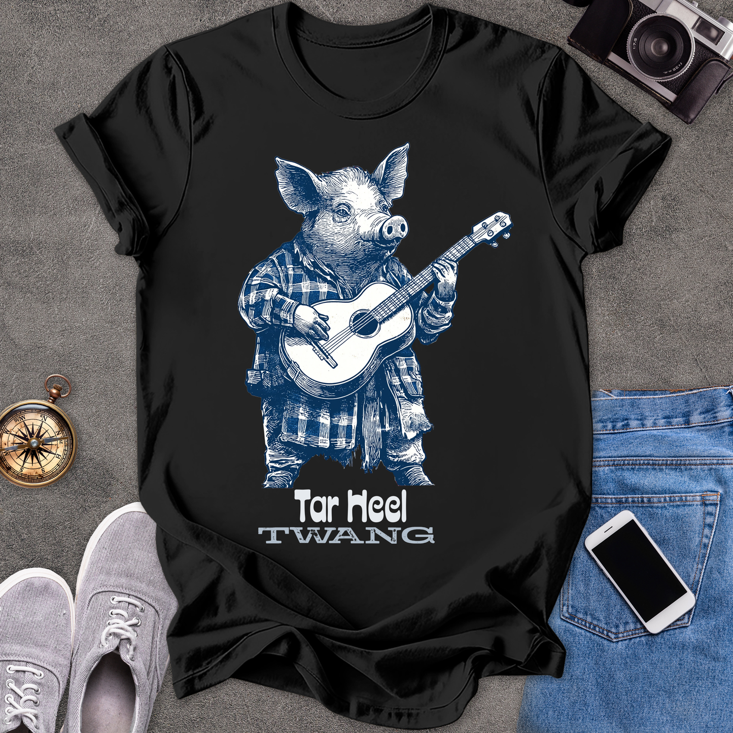 Tar Heel Twang | Unisex Softstyle T-Shirt | Fun and Casual Music Lover Tee
