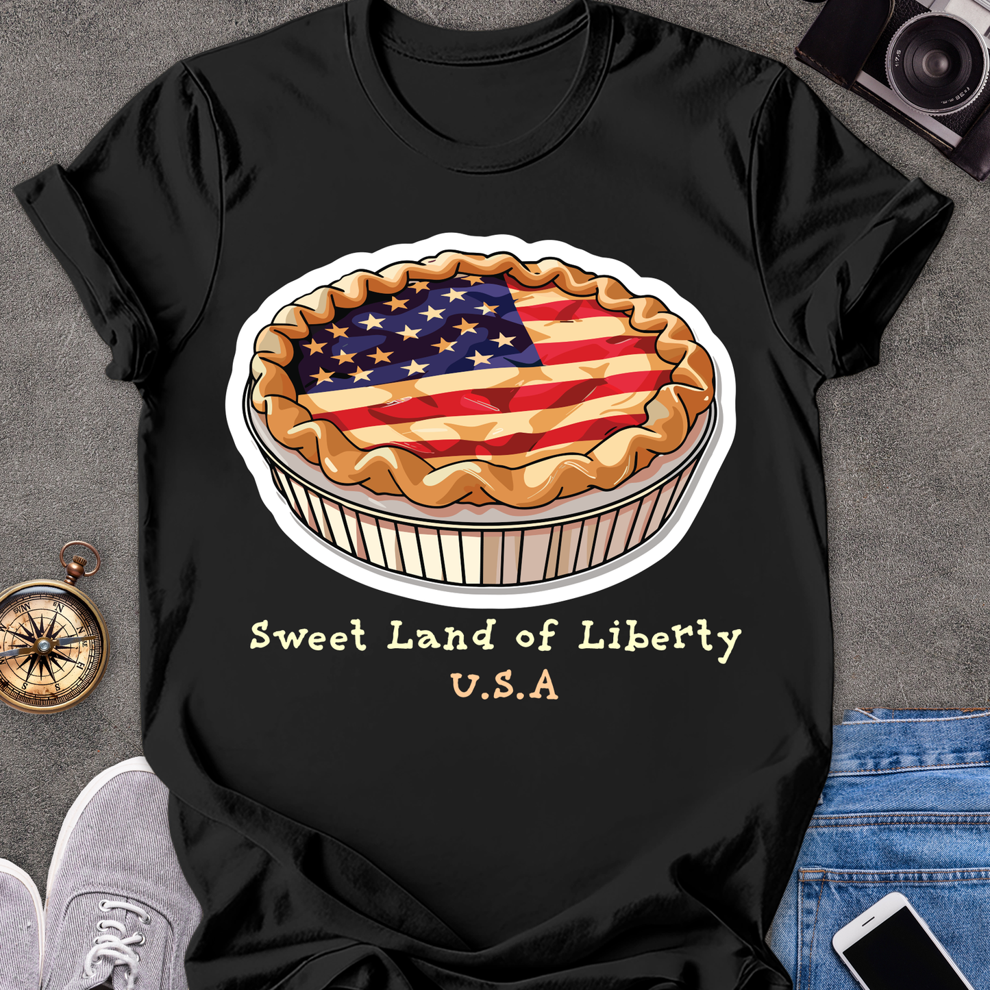 Sweet Land of Liberty - USA | Unisex Softstyle T-Shirt | USA Travel Tee