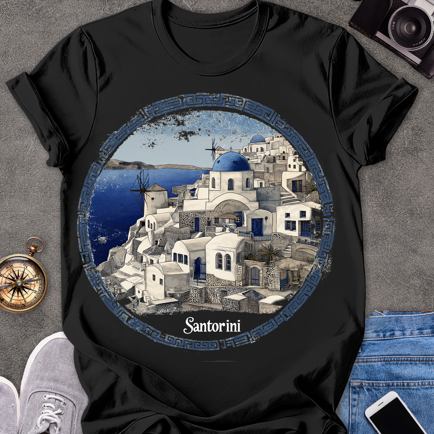 Santorini| Unisex Softstyle T-Shirt | Greece Travel Tee