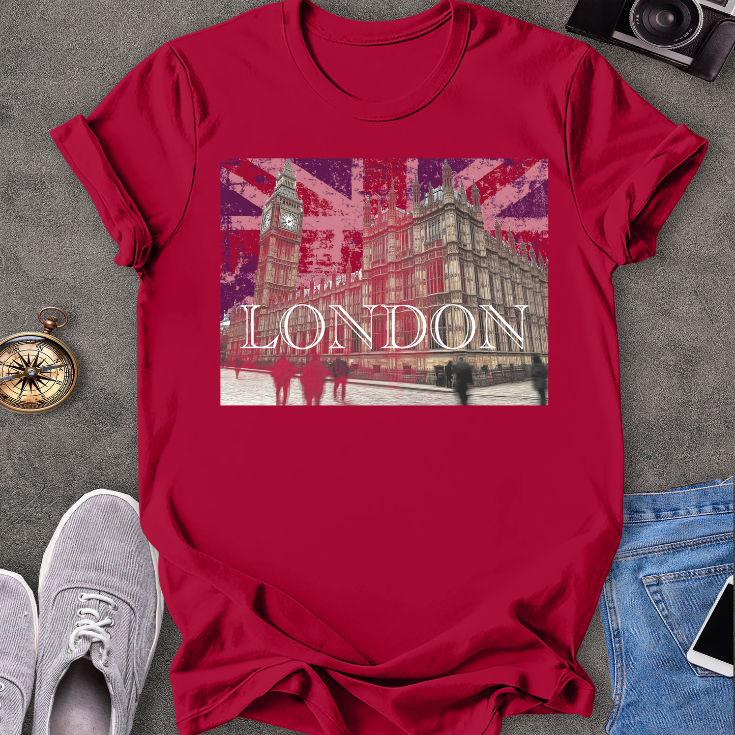 London - Big Ben and Parliment T-Shirt