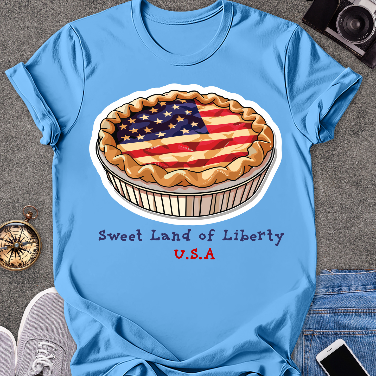 Sweet Land of Liberty - USA | Unisex Softstyle T-Shirt | USA Travel Tee