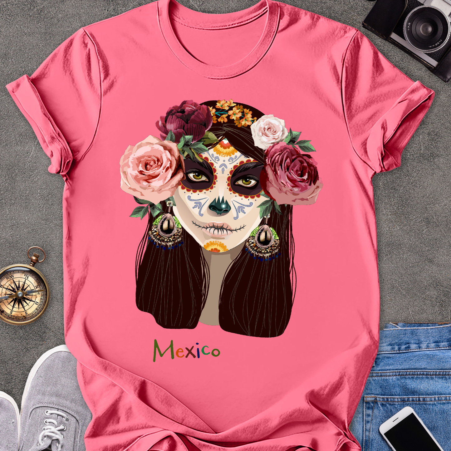Mexico | Unisex Softstyle T-Shirt | Day of the Dead Tee