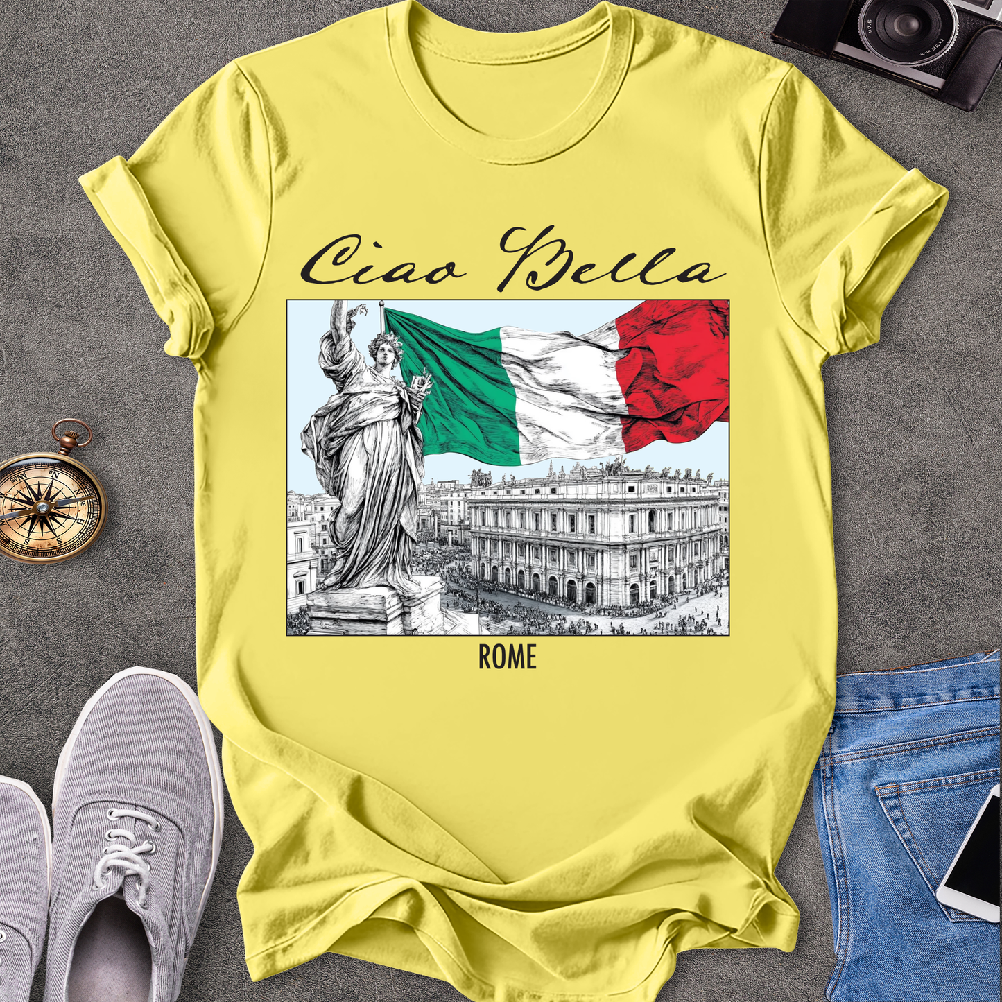 Ciao Bella - Rome Italian Flag T-Shirt