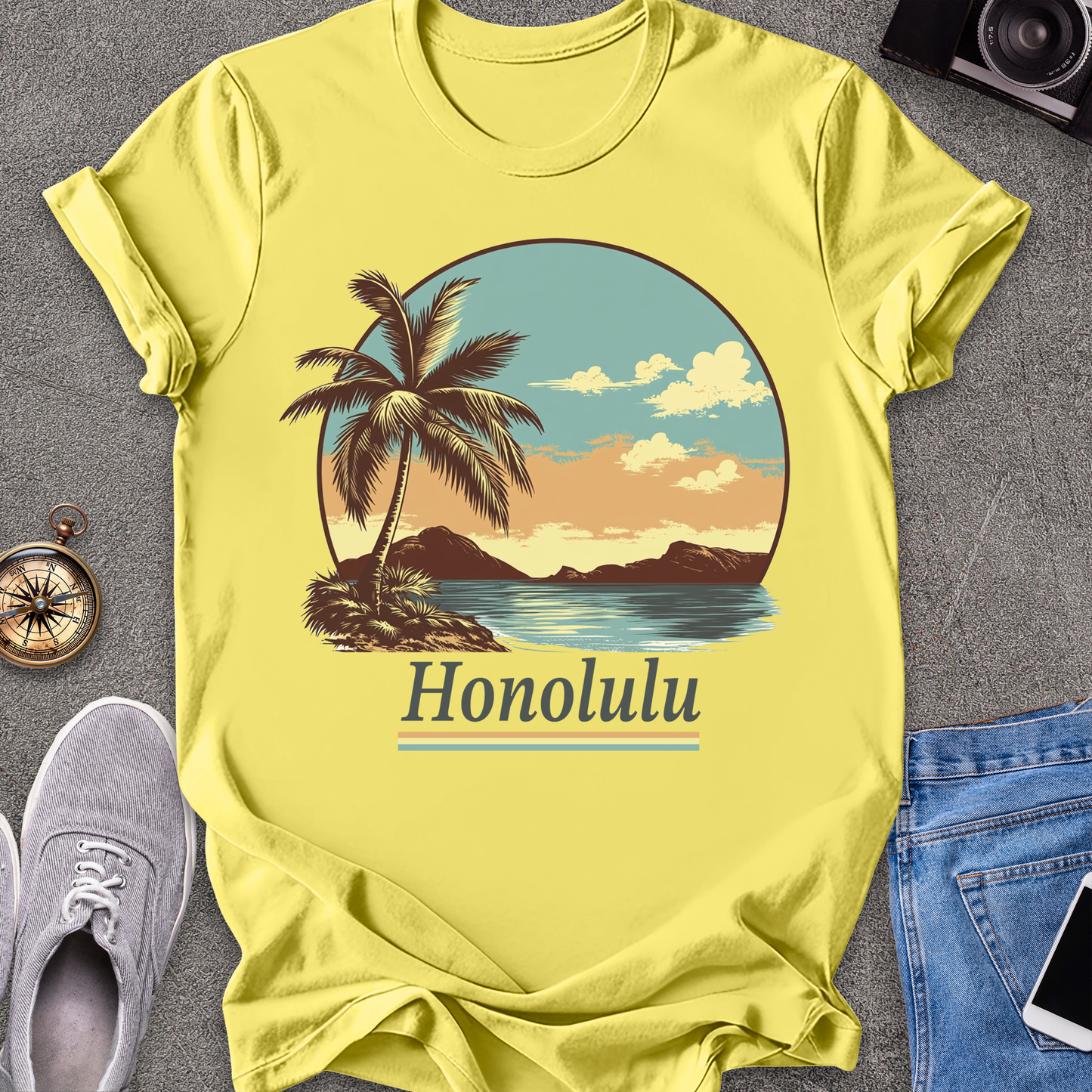 Retro Honolulu Hawaii T-Shirt