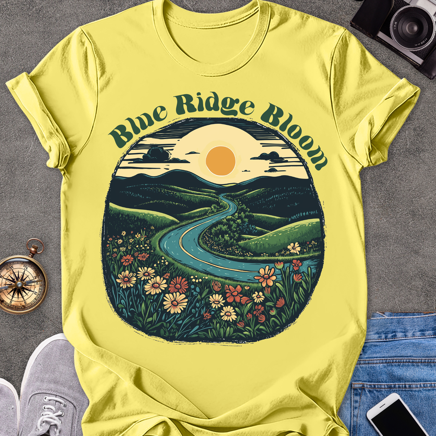 Blue Ridge Bloom | Unisex Softstyle T-Shirt | Adventure Tee