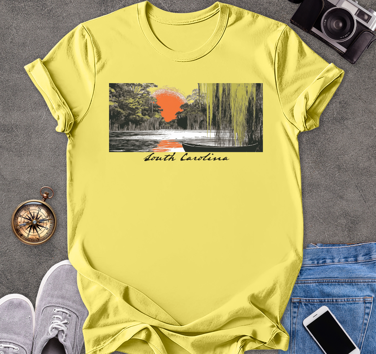 South Carolina-Moss in The Trees | Unisex Softstyle T-Shirt | Travel Lover Tee