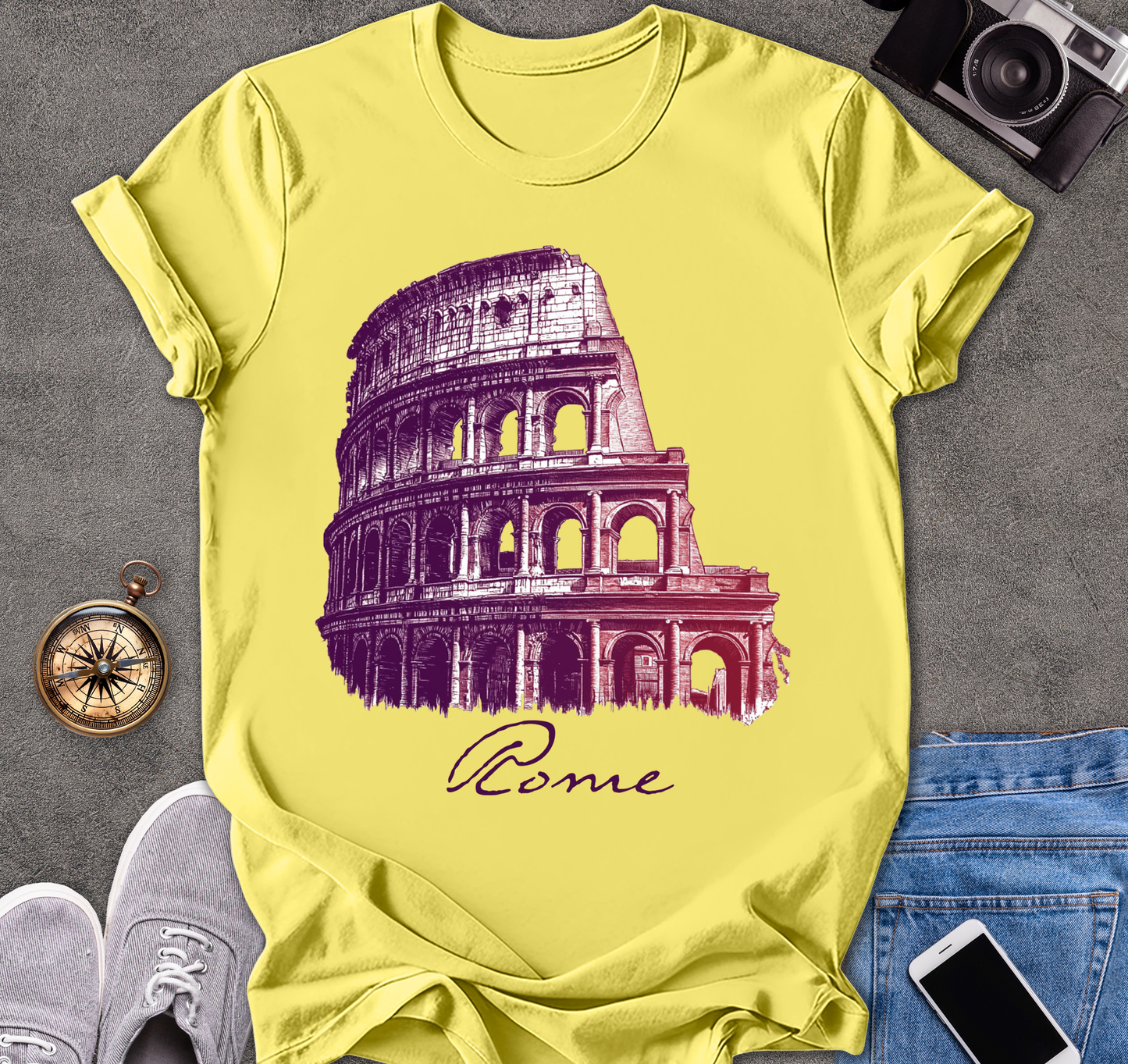 Rome Italy - The Colosseum | Unisex Softstyle T-Shirt | Travel Lover Tee