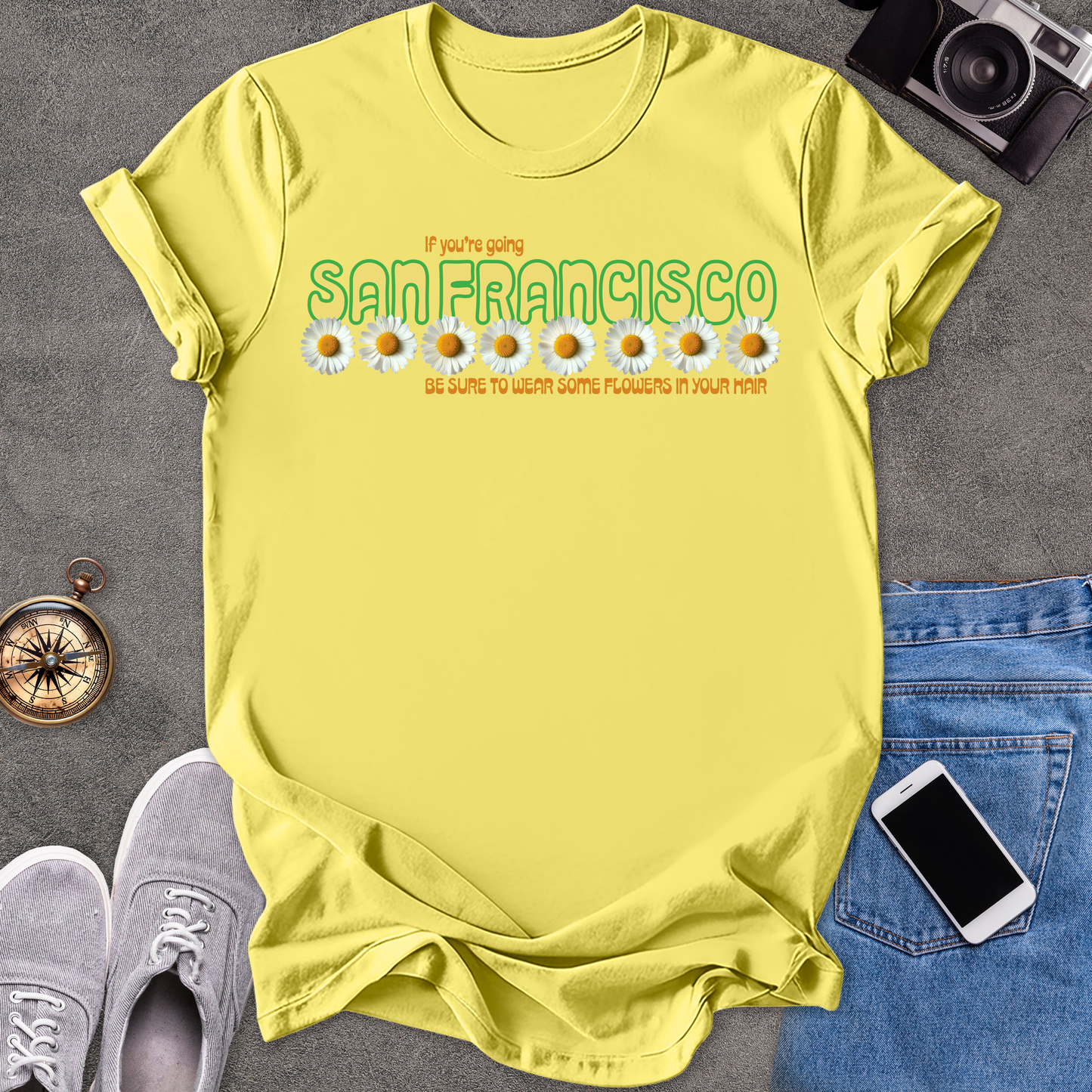 If You're Going To San Francisco, Be Sure To Wear Some Flowers In Your Hair | Unisex Softstyle T-Shirt | Travel Lover Tee