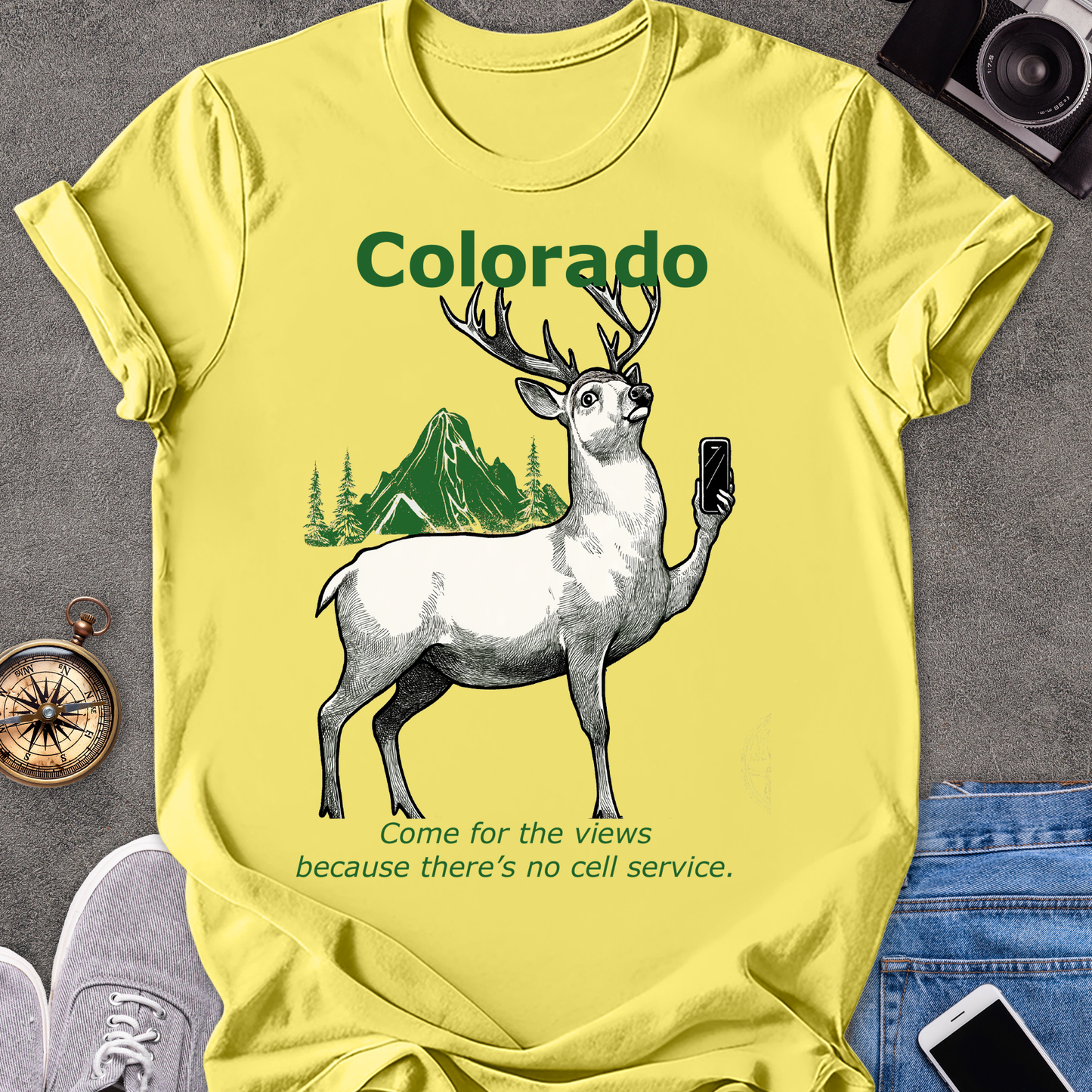 Colorado - Come for the Views Because There's No Cell Service | Unisex Softstyle T-Shirt | Adventure Lover Tee