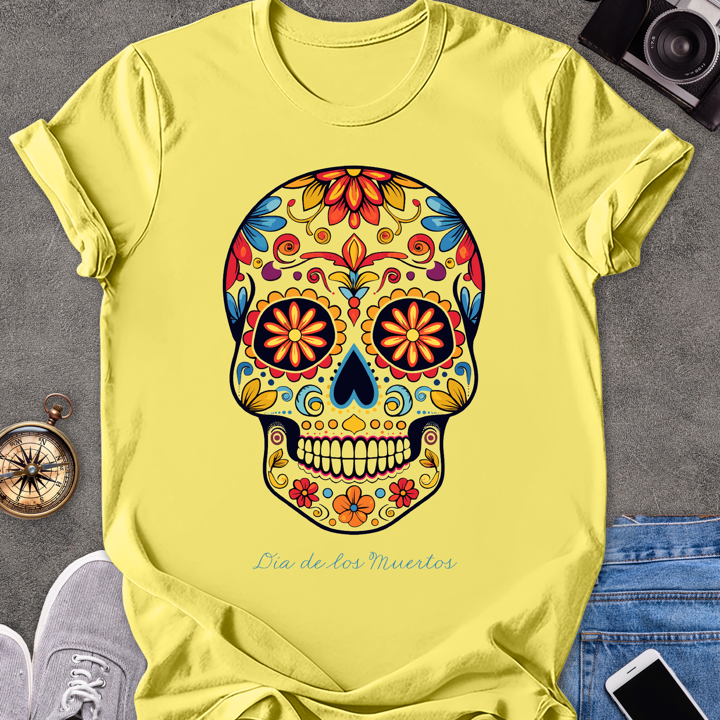 Día de los Muertos (Day of the Dead)| Unisex Softstyle T-Shirt | Mexican Sugar Skull tee