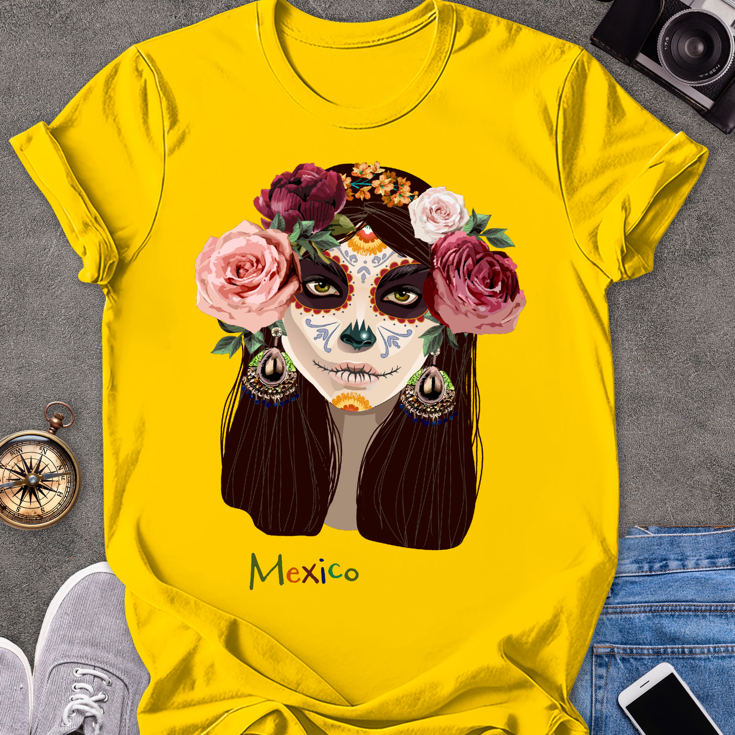 Mexico | Unisex Softstyle T-Shirt | Day of the Dead Tee