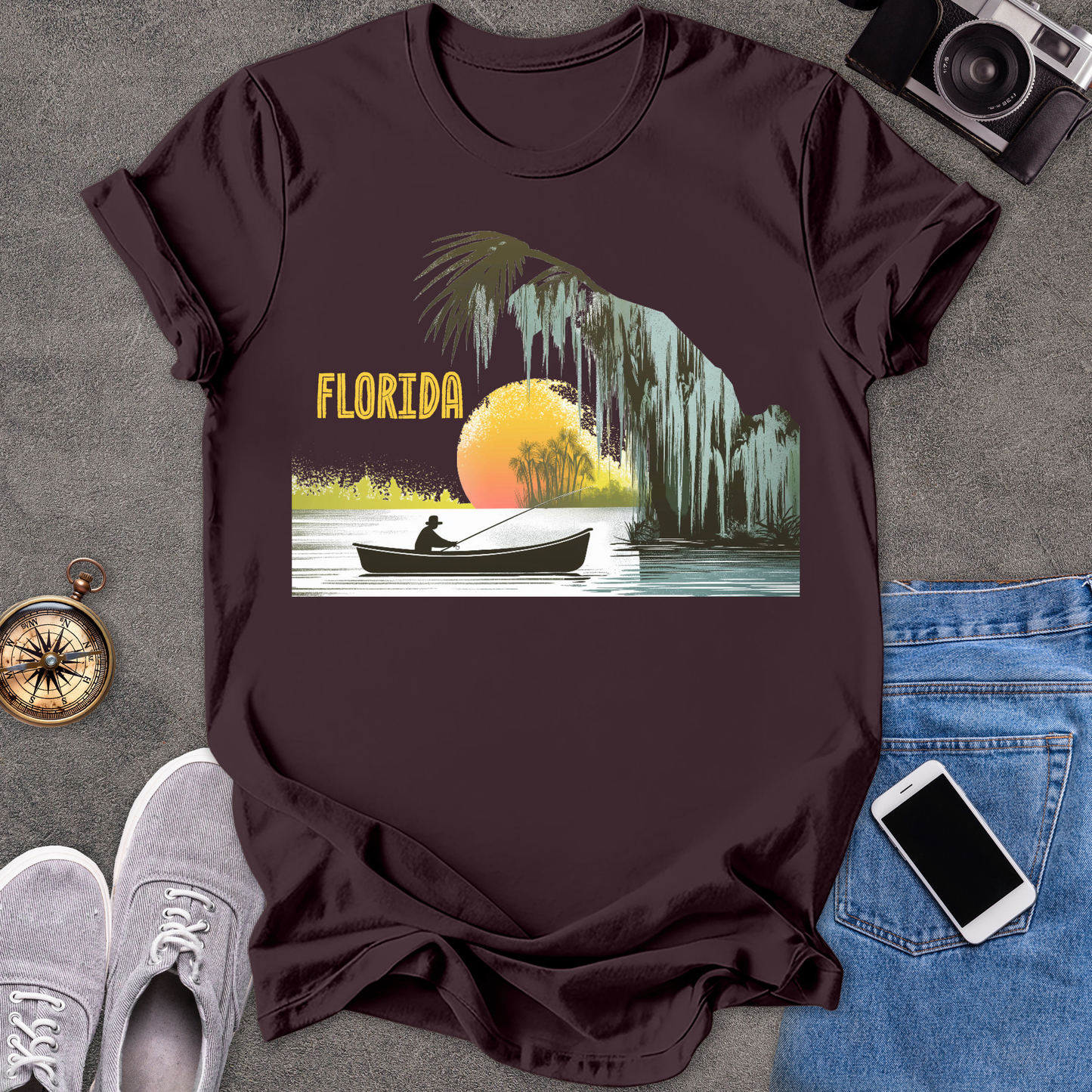Florida - Fishing in the Everglades | Unisex Softstyle T-Shirt | Travel Lover Tee