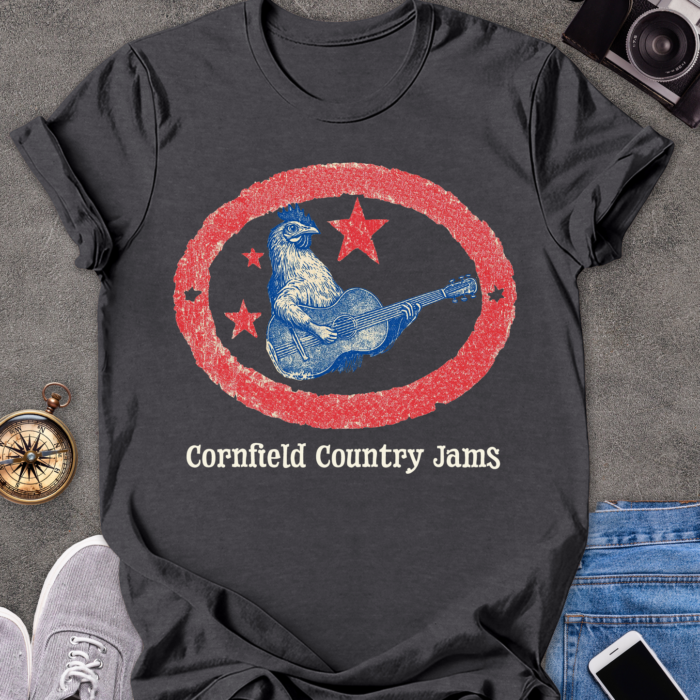 Cornfield Country Jams | Unisex Softstyle T-Shirt | Fun and Casual Music Lover Tee