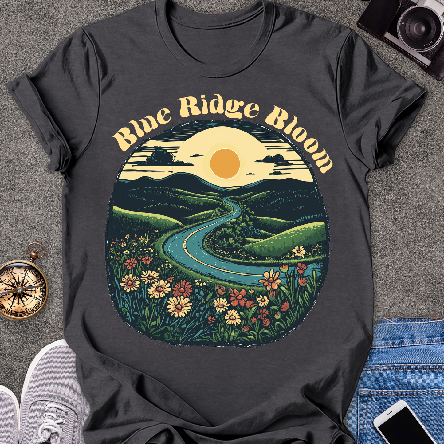 Blue Ridge Bloom | Unisex Softstyle T-Shirt | Adventure Tee