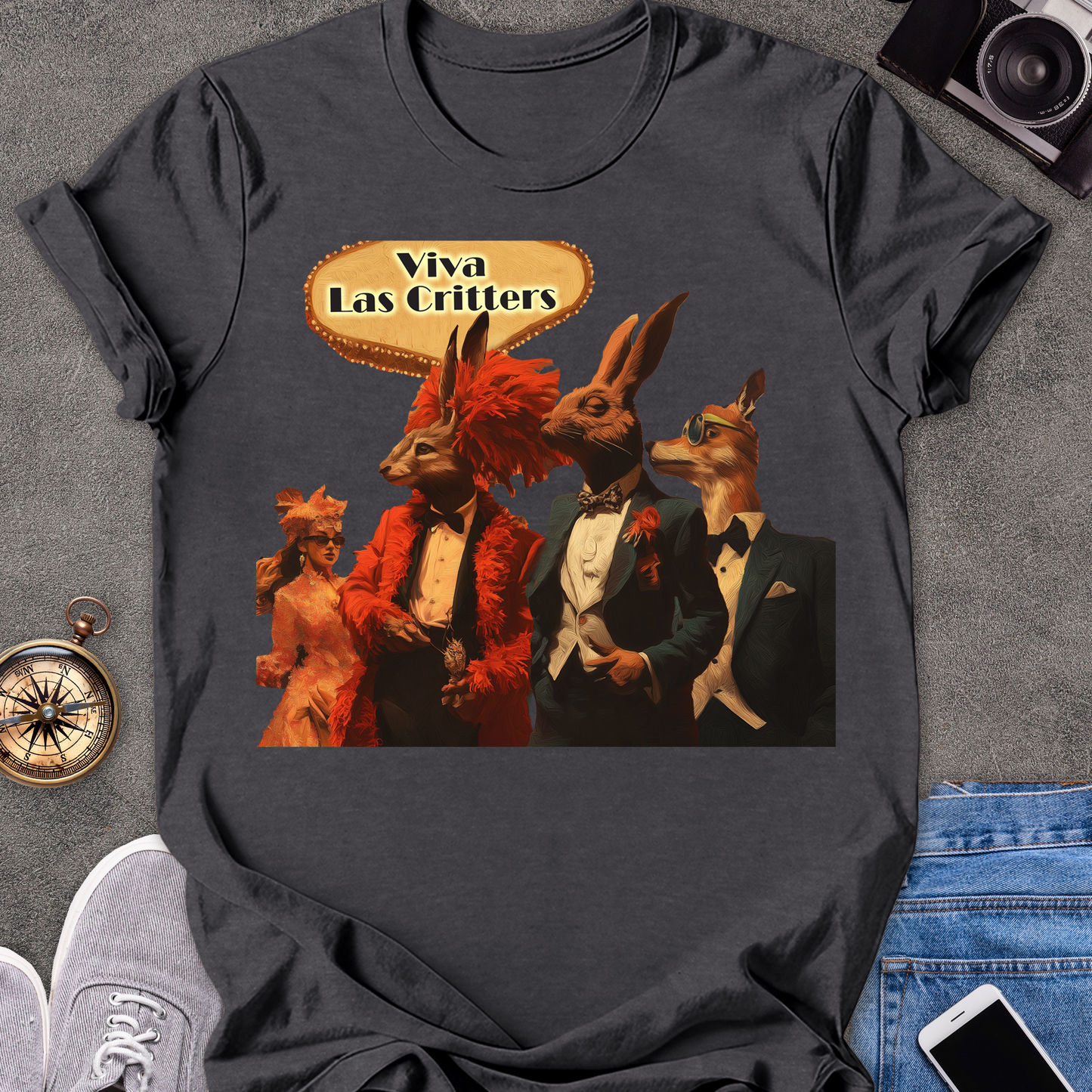 Viva Las Critters| Unisex Softstyle T-Shirt | Las Vegas Travel Tee