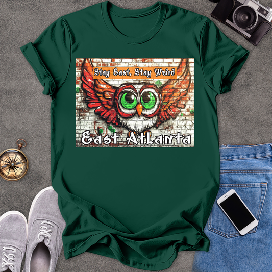 Stay East, Stay Weird - East Atlanta | Unisex Softstyle T-Shirt | Atlanta GA
