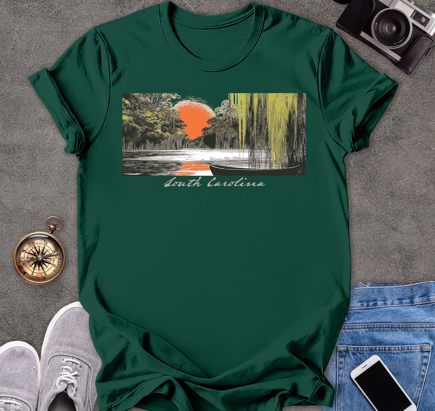 South Carolina-Moss in The Trees | Unisex Softstyle T-Shirt | Travel Lover Tee