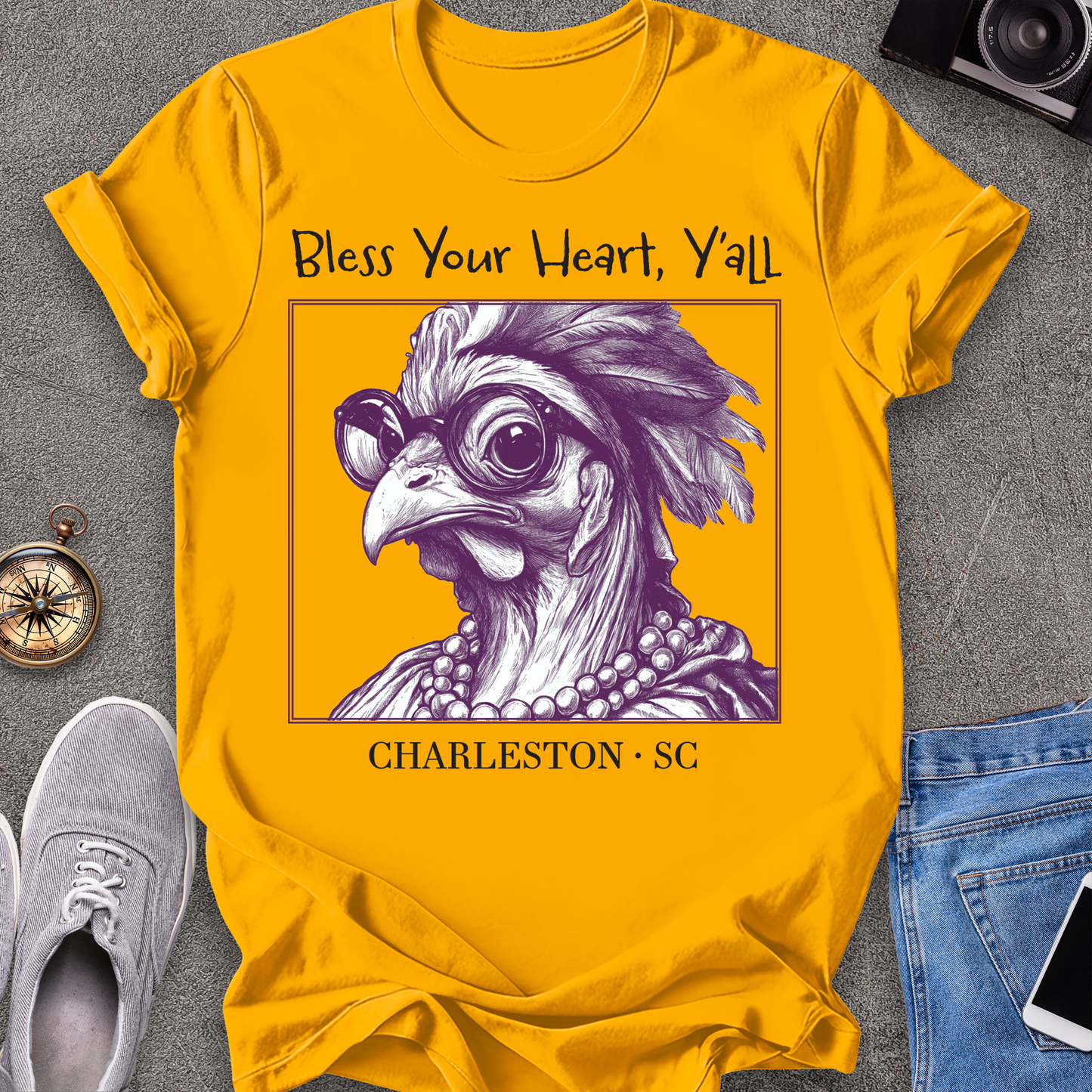 Bless Your Heart Y'all Charleston,South Carolina T-Shirt