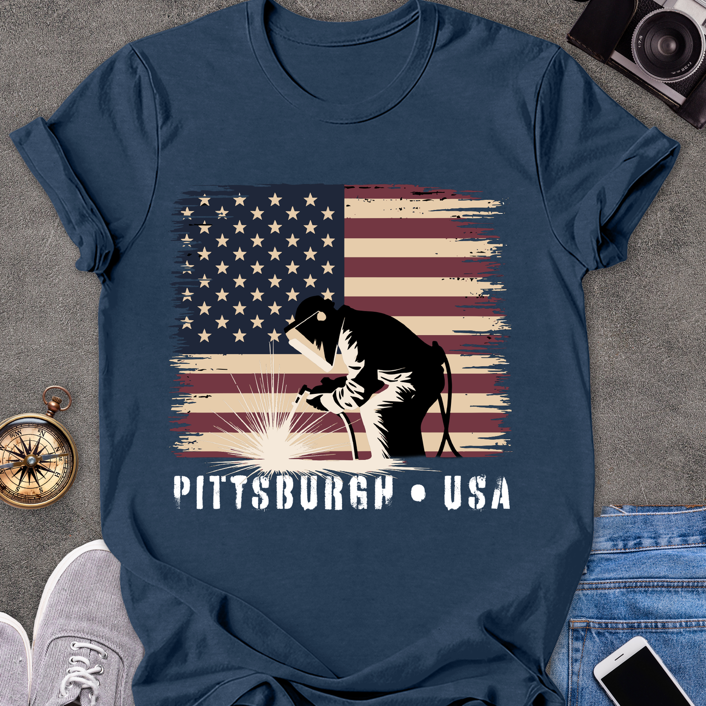 Pittsburgh USA | Unisex Softstyle T-Shirt | Travel Tee
