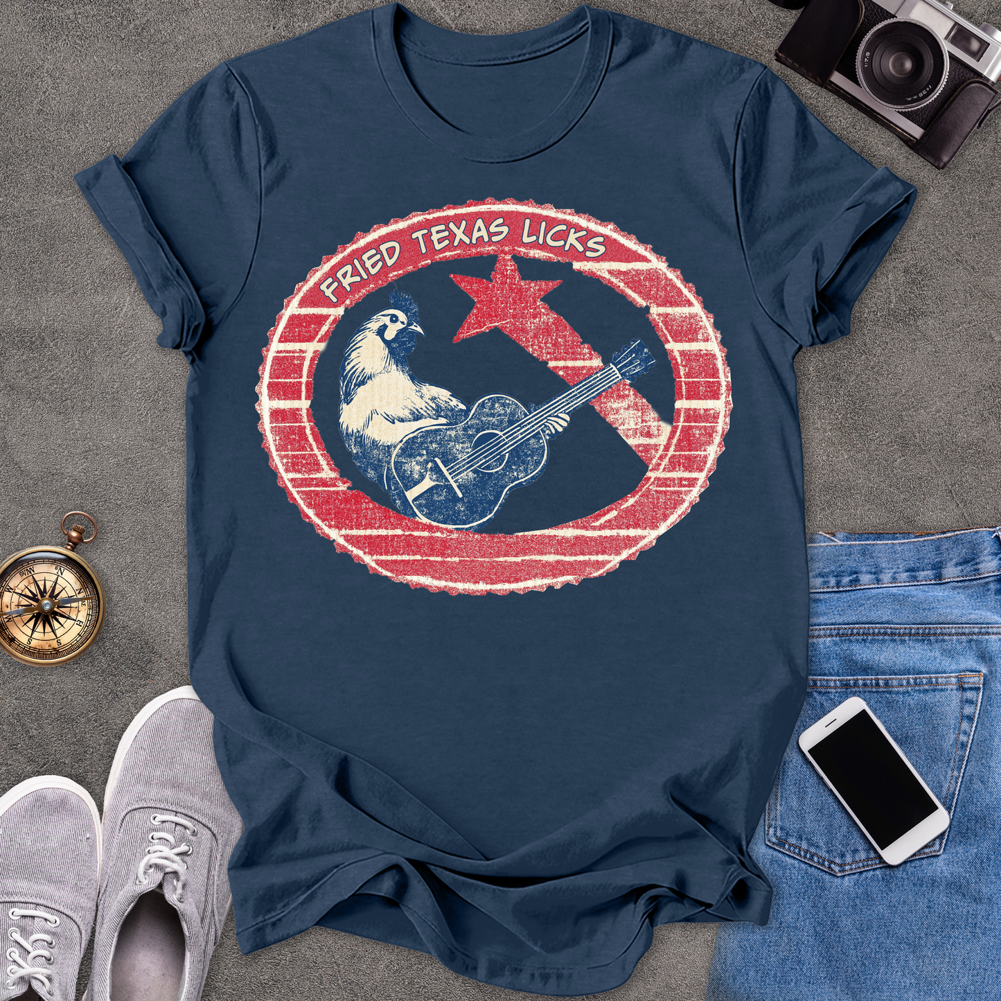 Fried Texas Licks | Unisex Softstyle T-Shirt | Fun and Casual Music Lover Tee