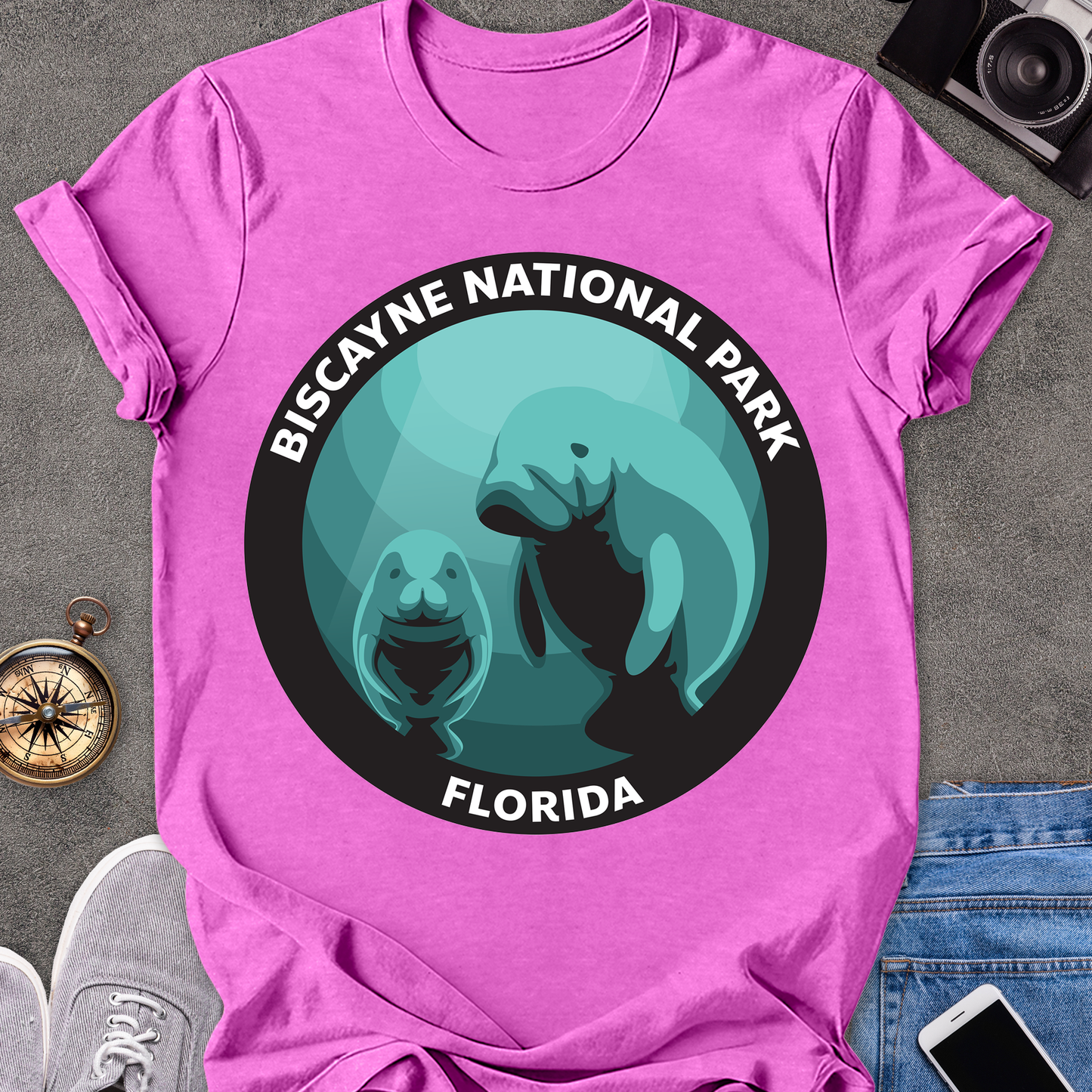Biscayne National Park, Florida | Unisex Softstyle T-Shirt | Manatee Tee
