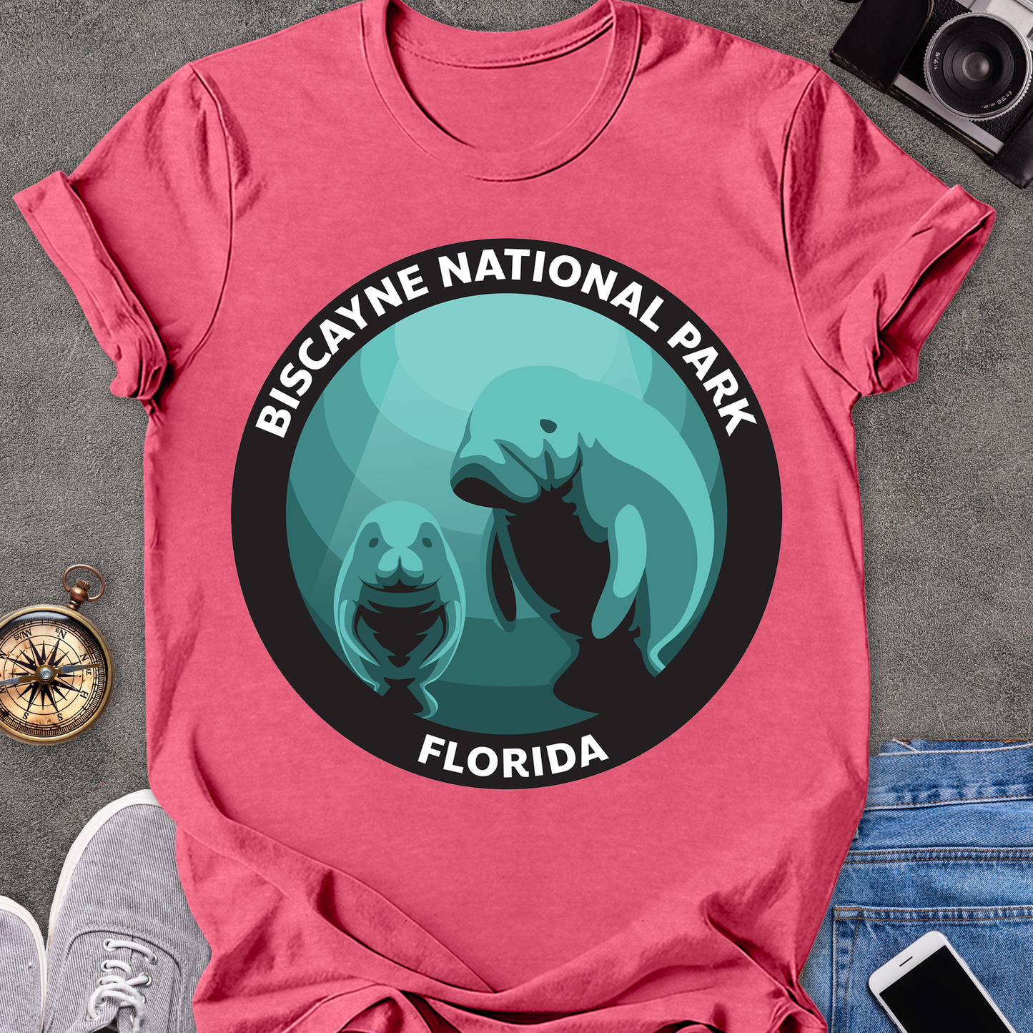 Biscayne National Park, Florida | Unisex Softstyle T-Shirt | Manatee Tee