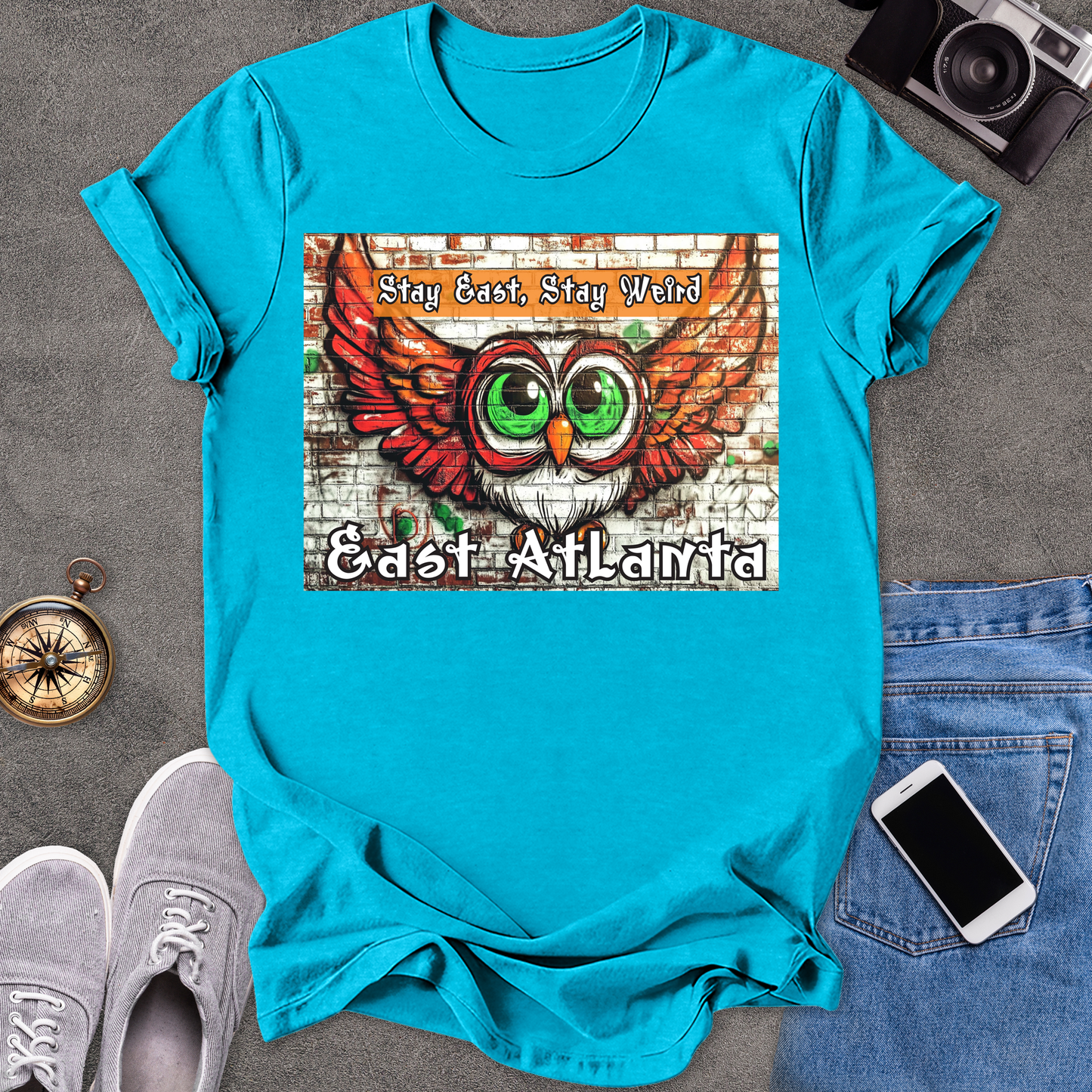 Stay East, Stay Weird - East Atlanta | Unisex Softstyle T-Shirt | Atlanta GA