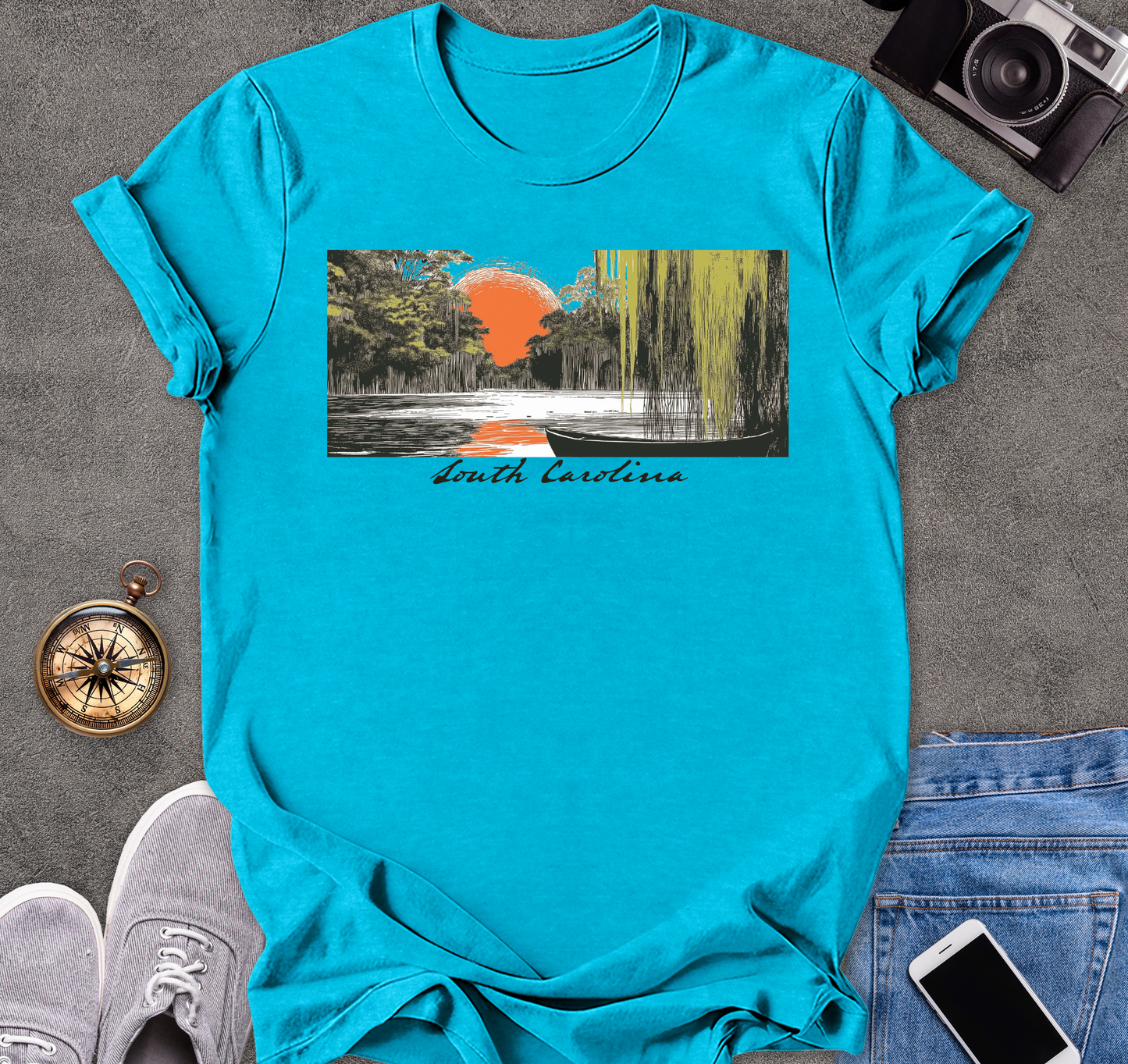 South Carolina-Moss in The Trees | Unisex Softstyle T-Shirt | Travel Lover Tee