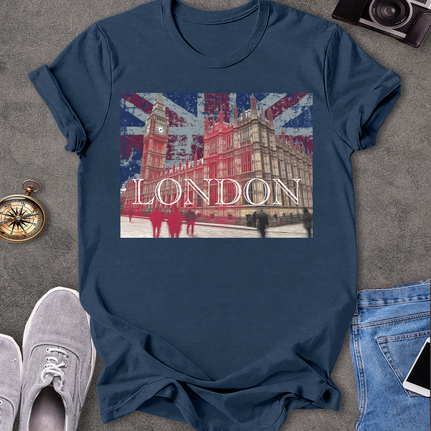 London - Big Ben and Parliment T-Shirt