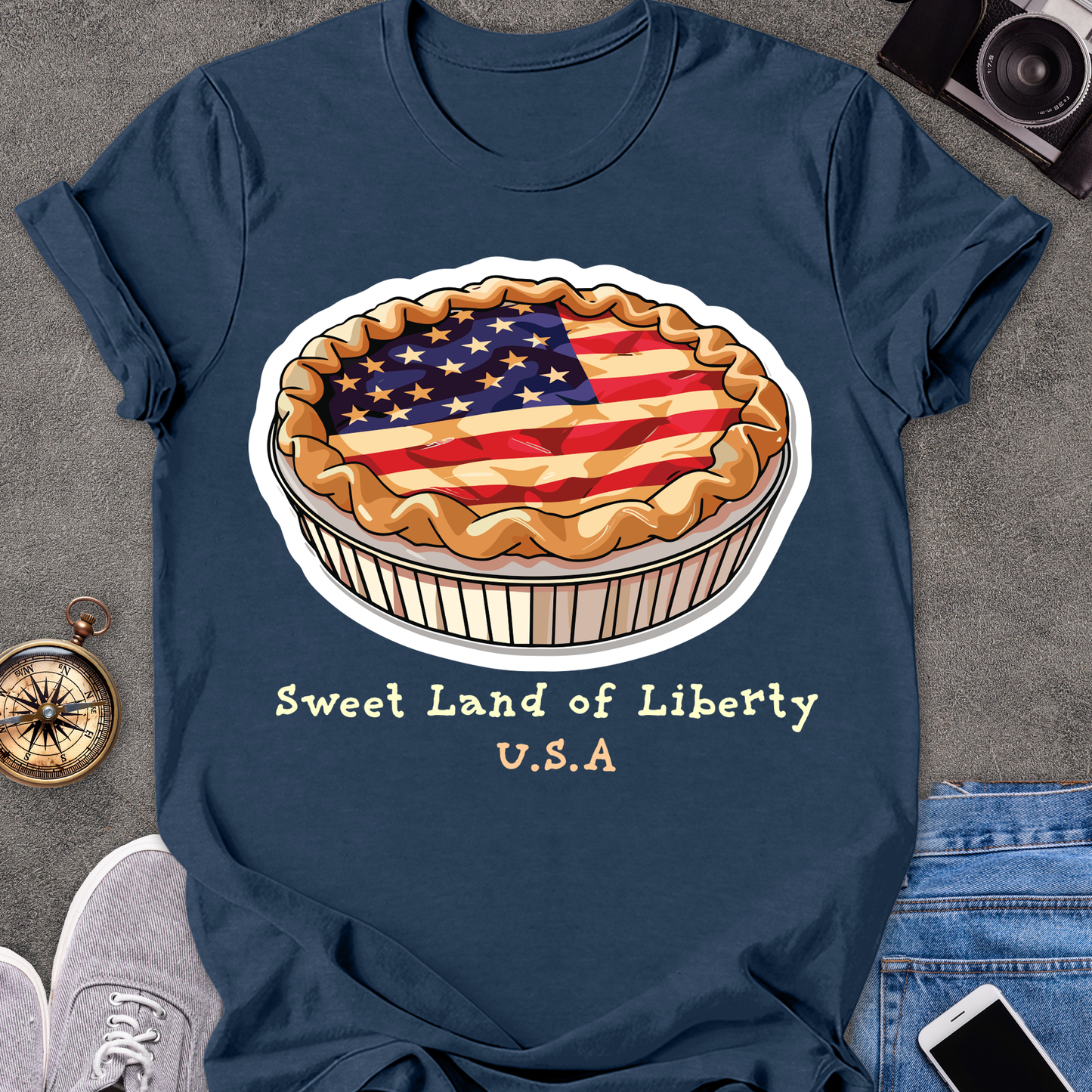Sweet Land of Liberty - USA | Unisex Softstyle T-Shirt | USA Travel Tee
