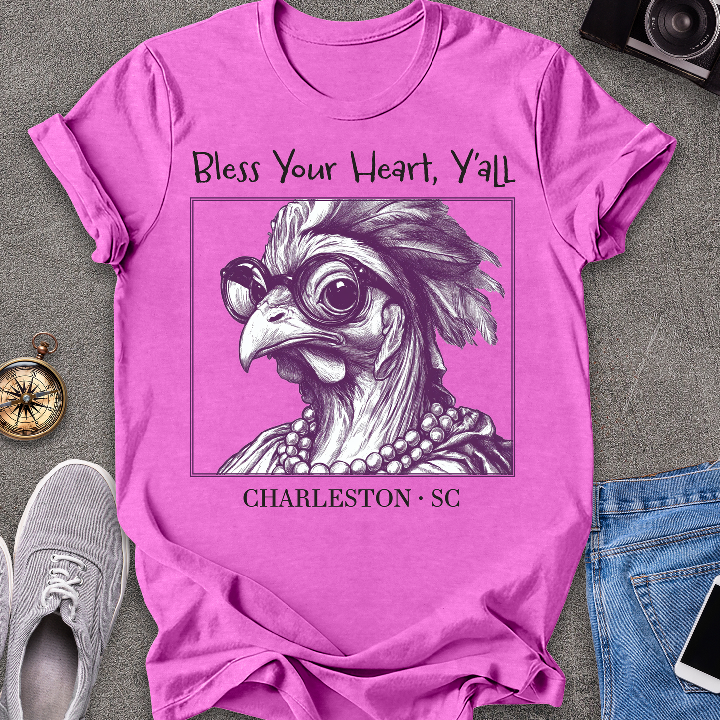 Bless Your Heart Y'all Charleston,South Carolina T-Shirt