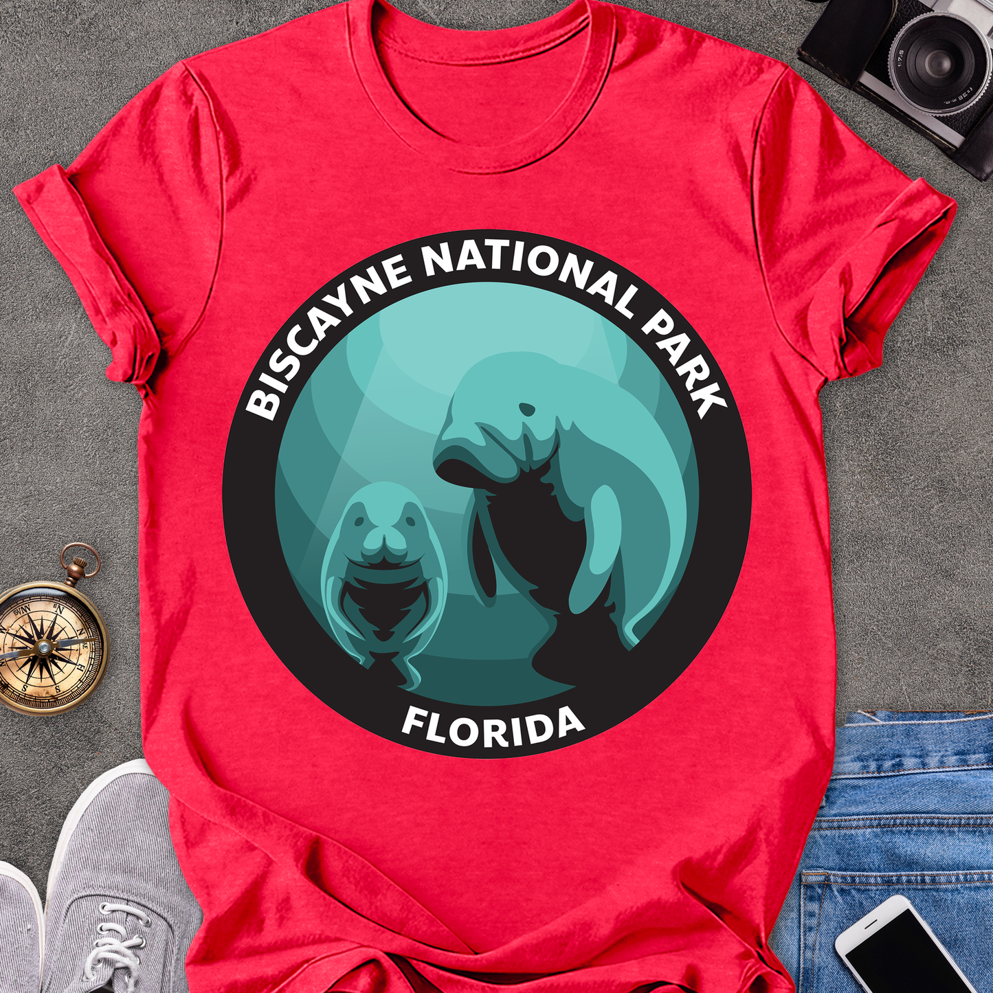 Biscayne National Park, Florida | Unisex Softstyle T-Shirt | Manatee Tee