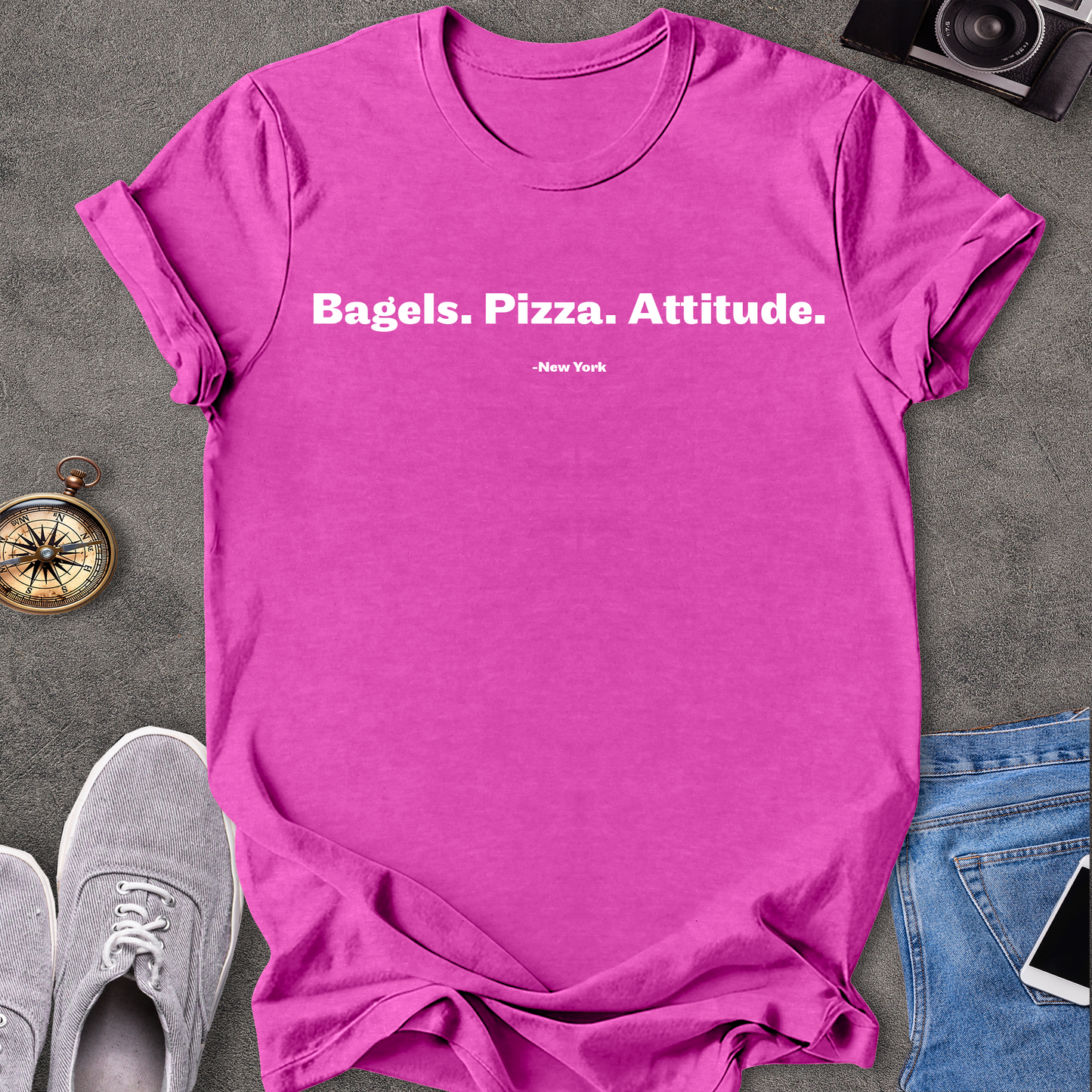 Bagels. Pizza. Attitude. New York T-Shirt