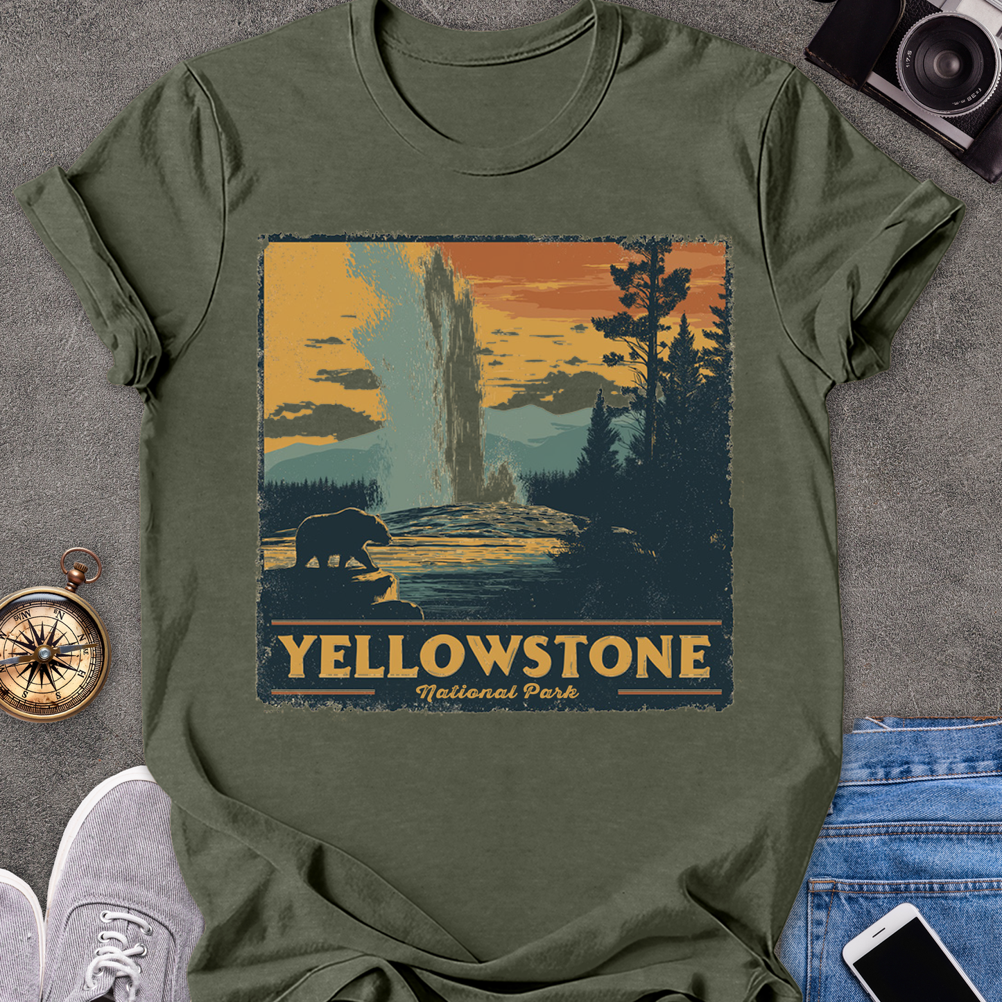 Yellowstone National Park | Unisex Softstyle T-Shirt | Yellowstone National Park Travel Tee